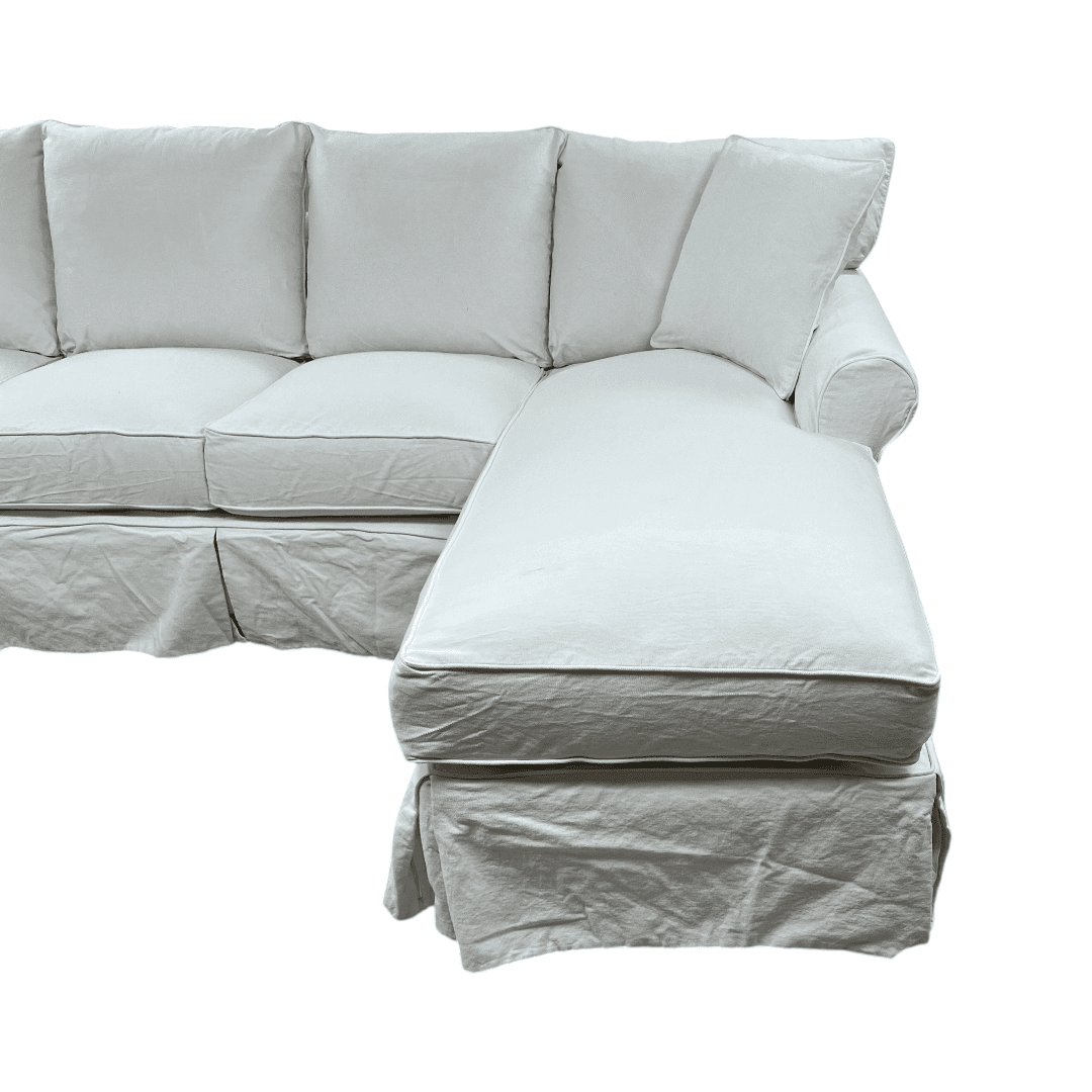 Birch Lane Amari Slipcovered Sectional with Sleeper Sofa - Thumbnail 6