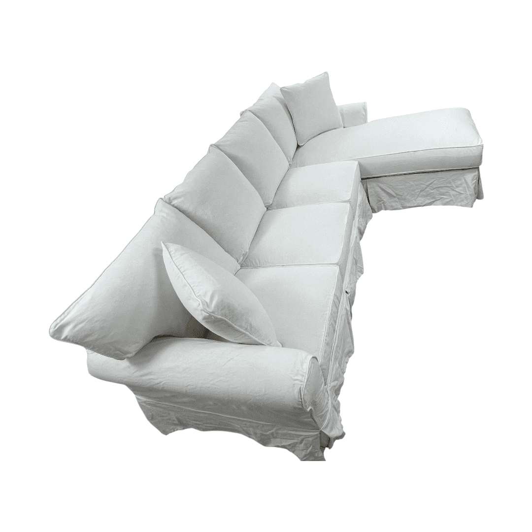 Birch Lane Amari Slipcovered Sectional with Sleeper Sofa - Thumbnail 10