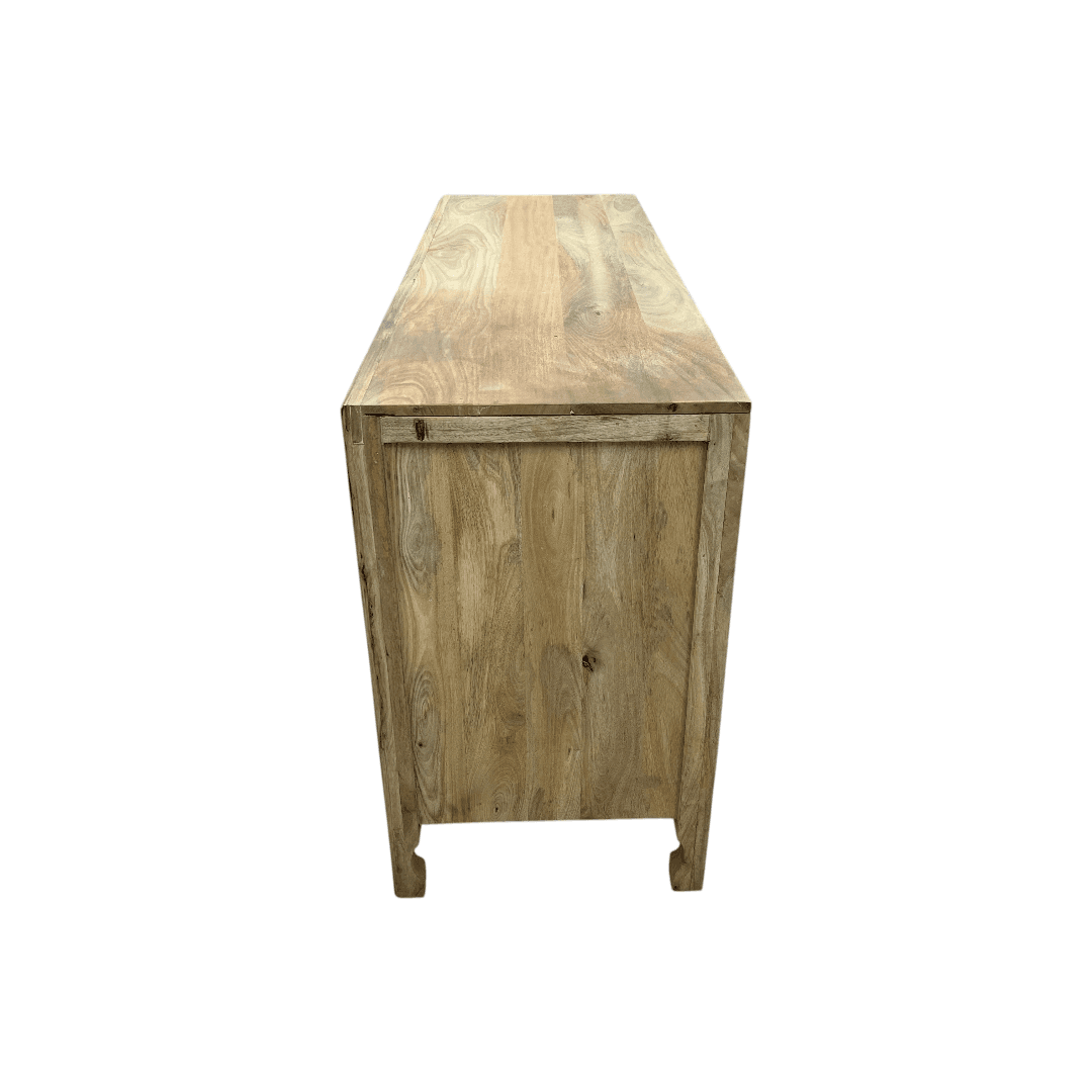 Kelly Clarkson Home Josiah 60" Solid Wood Carved Two Door Two Shelf Sideboard Cabinet - Thumbnail 13