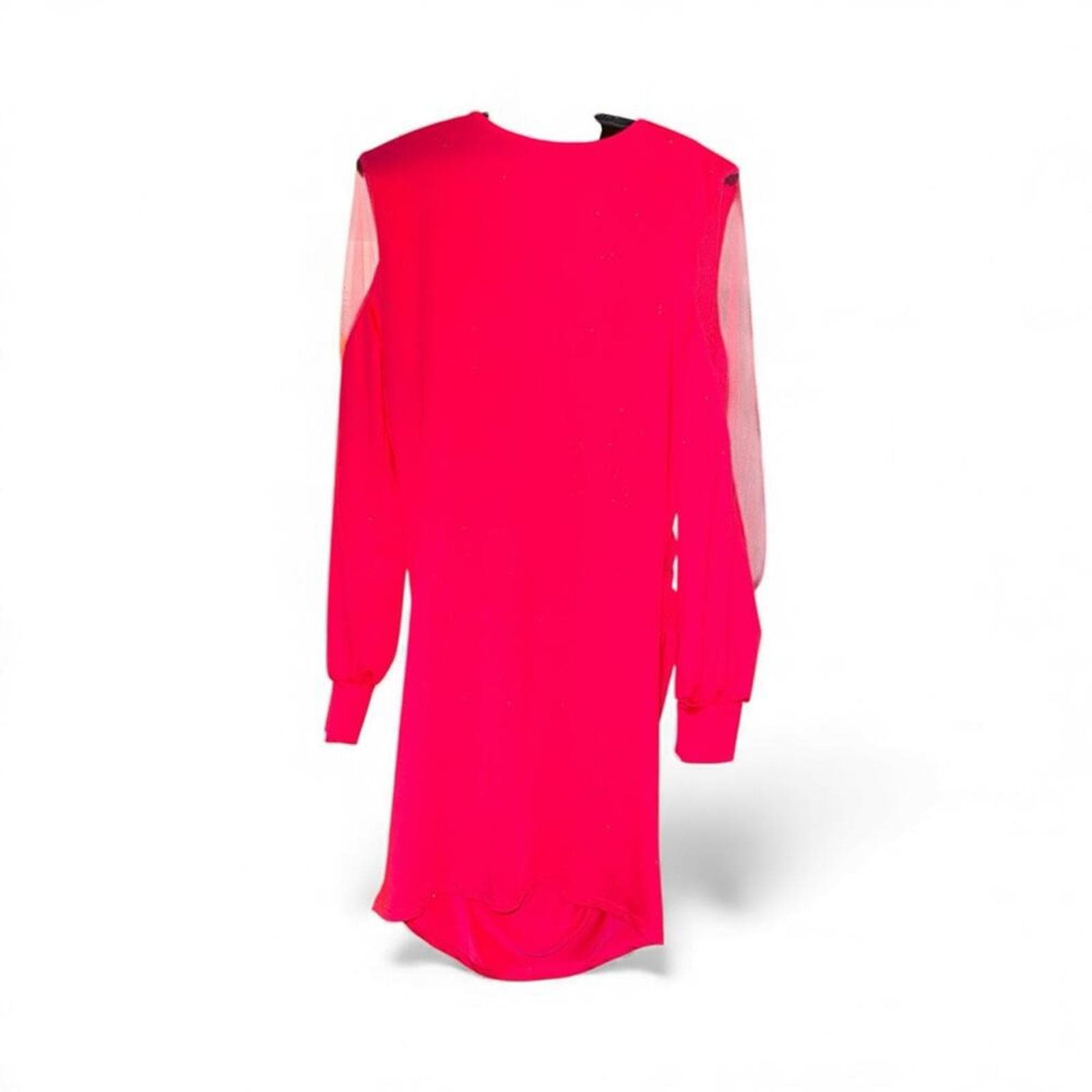 Elegant Pink Wrap Dress - Thumbnail 3