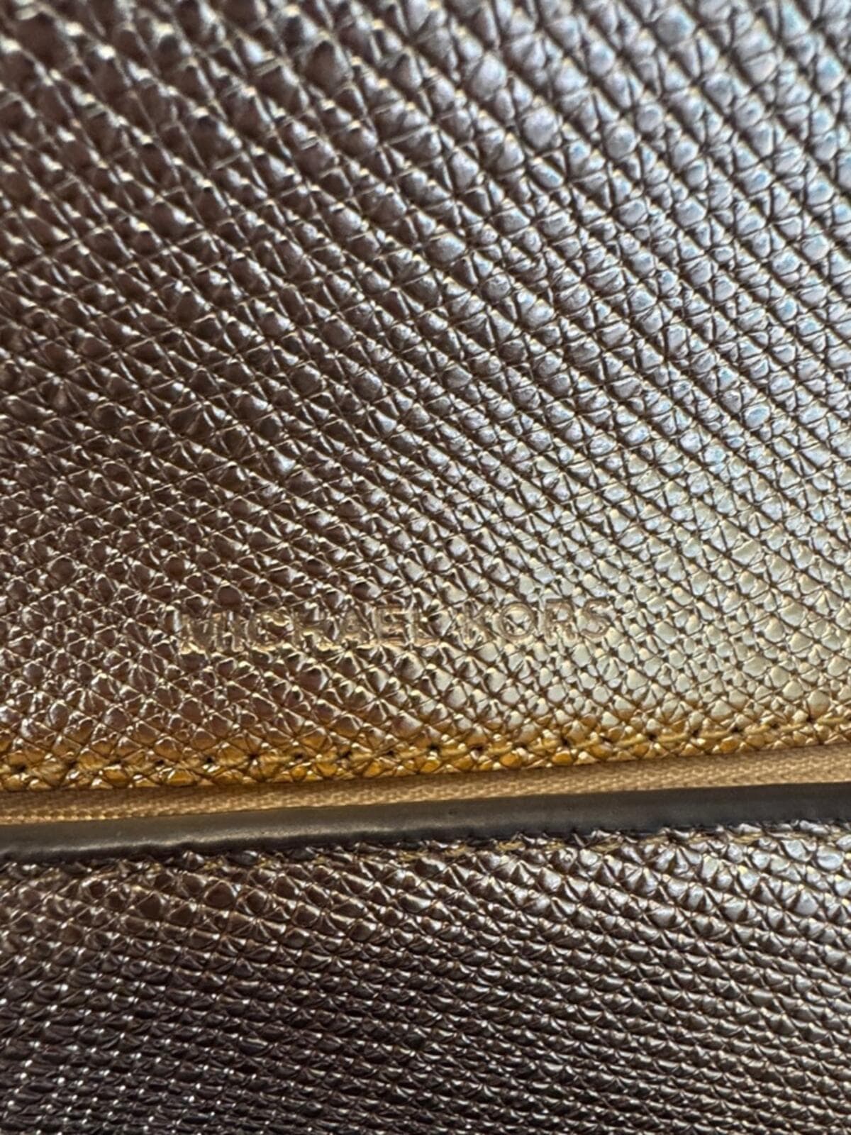 Michael Kors Metallic Gold MK Chain Clutch - Thumbnail 2