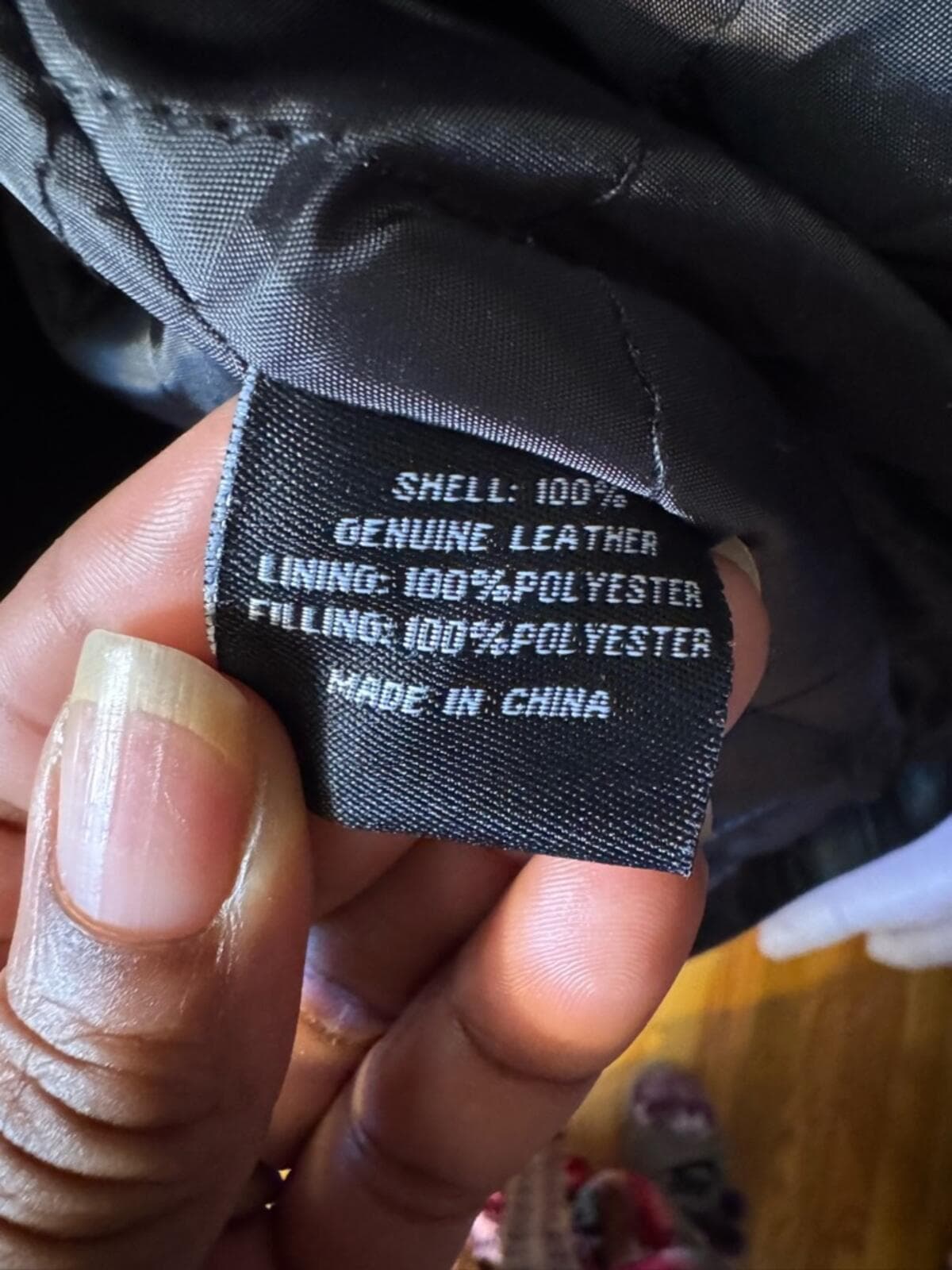 Vintage Black Leather Bomber Jacket - Thumbnail 6