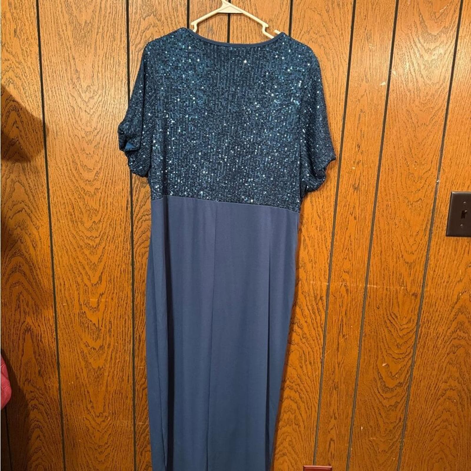 SHEIN Navy Sequin Midi Dress - Thumbnail 3