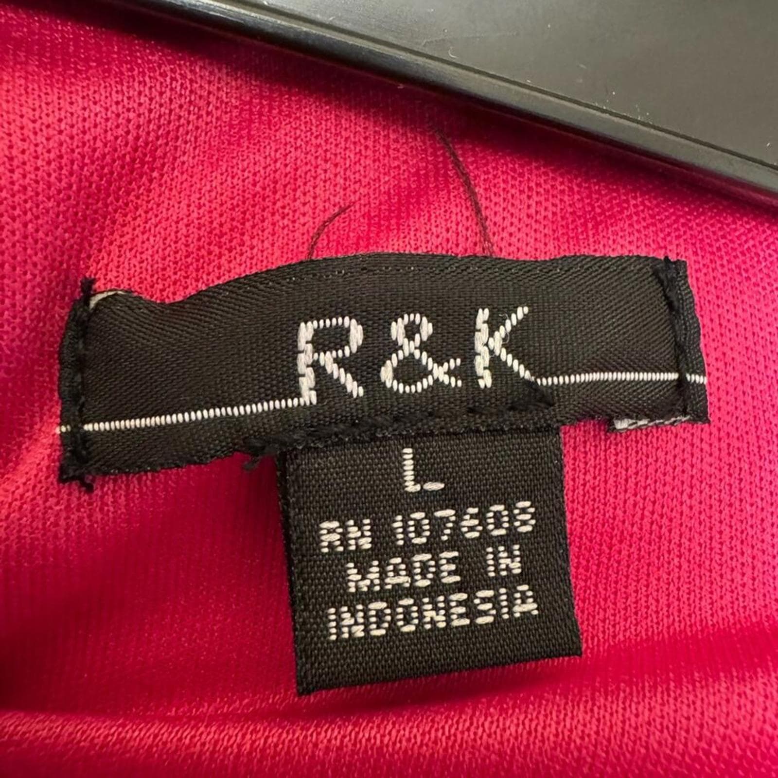 R&K Vibrant Pink and Black Midi Dress - Thumbnail 4