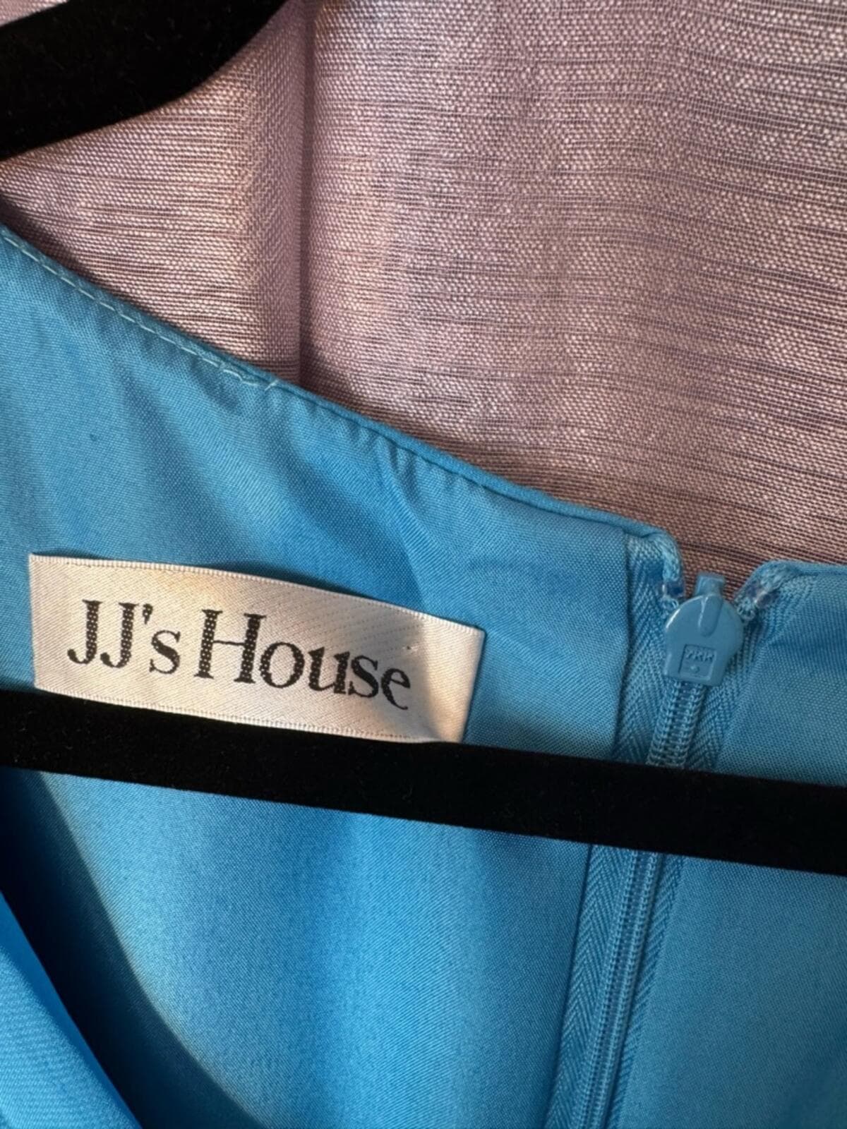 JJs House Teal V-Neck Flutter Sleeve High-Low Midi Dress - Thumbnail 3