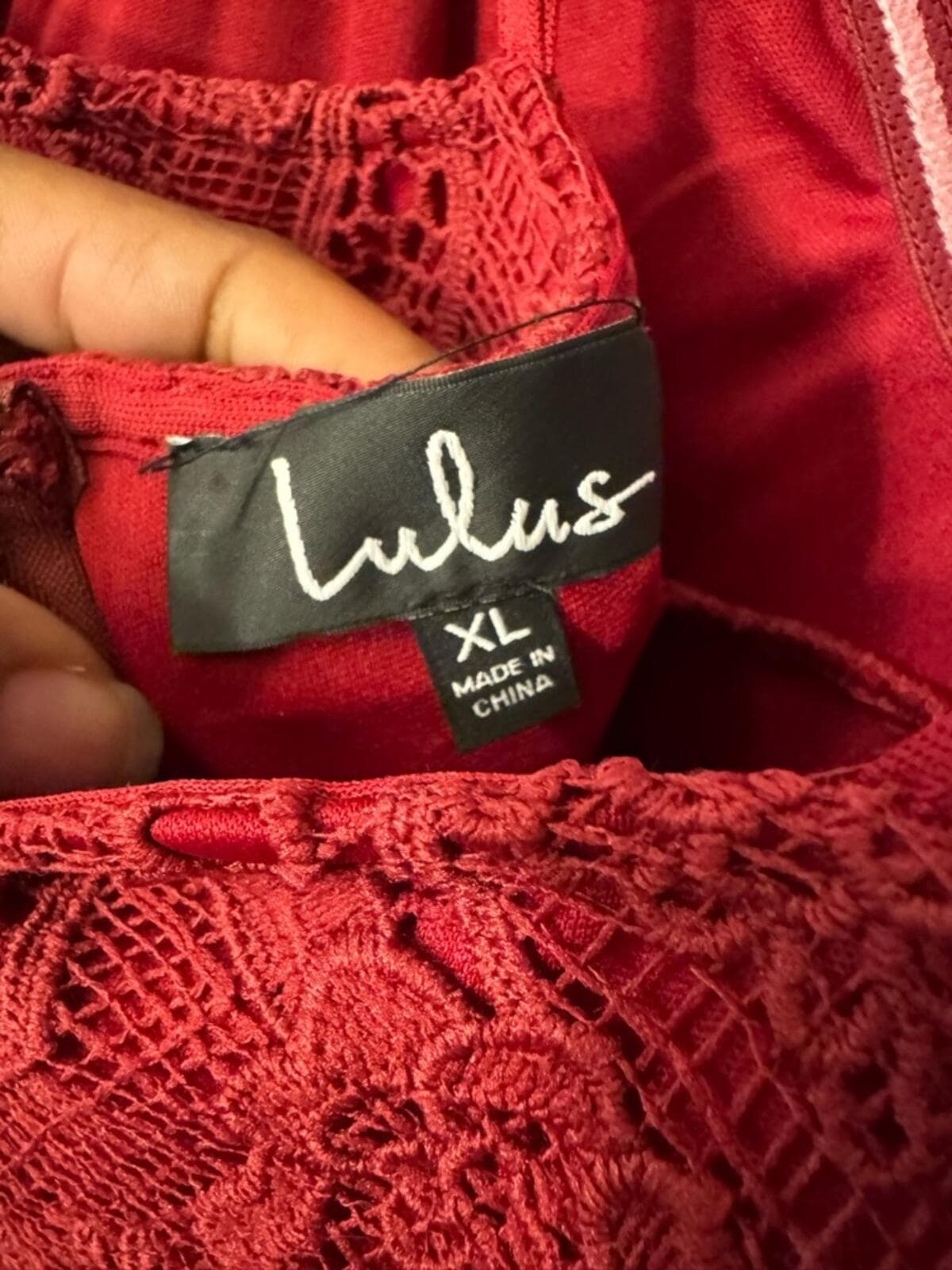 Lulu's Wine Red Lace High-Low Spaghetti Strap Dress - Thumbnail 6