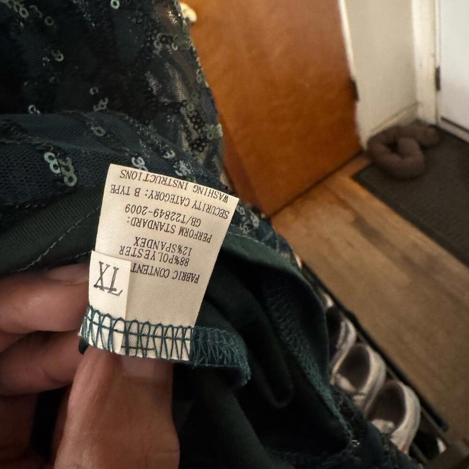 Elegant Green Sequin Long Sleeve Dress - Thumbnail 4