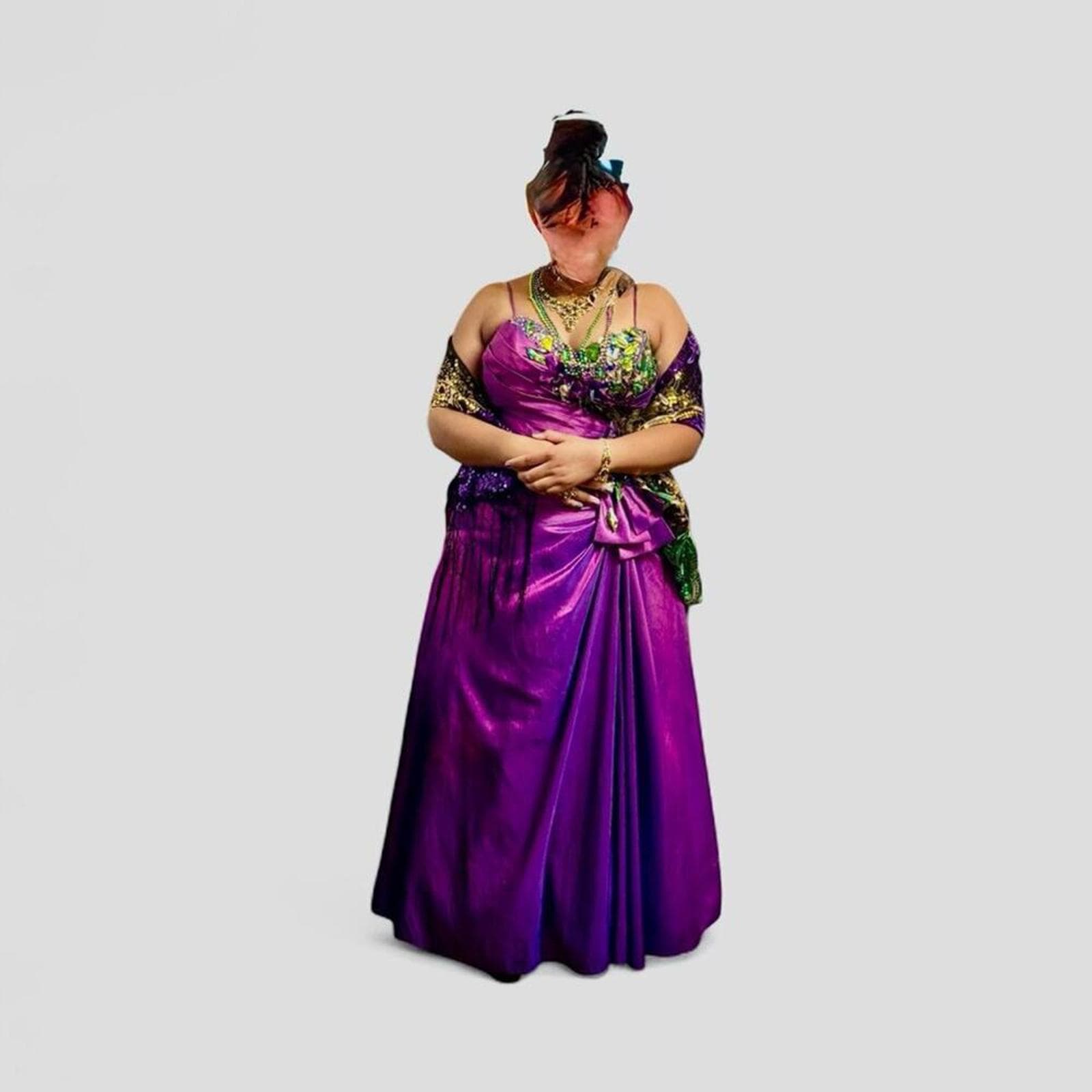 Precious Formals Purple Prom Dress - Thumbnail 3