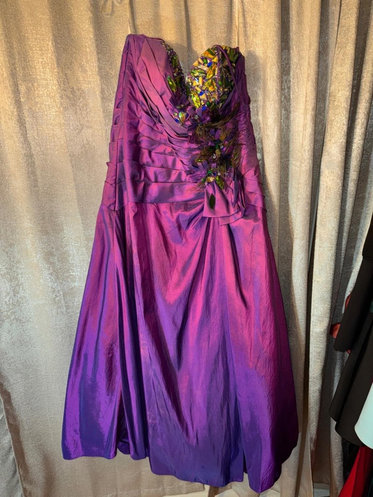 Precious Formals Purple Prom Dress - Thumbnail 4