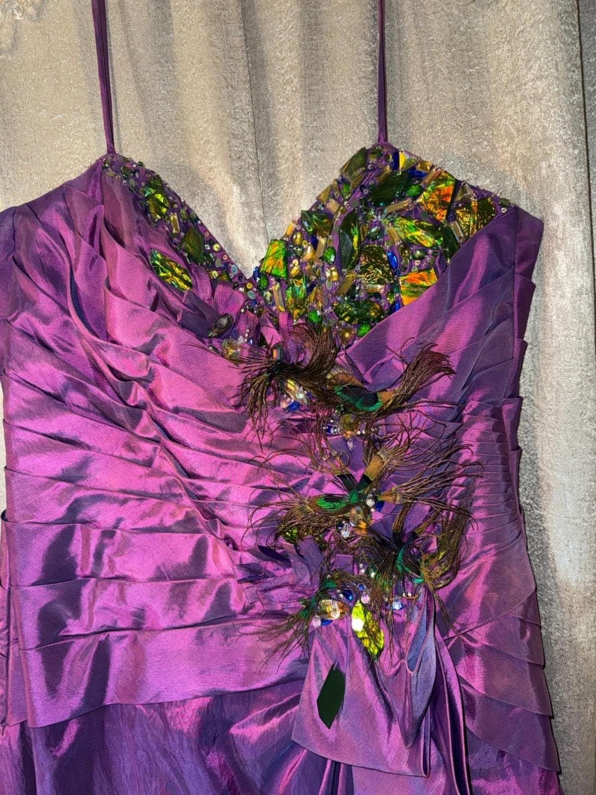 Precious Formals Purple Prom Dress - Thumbnail 5