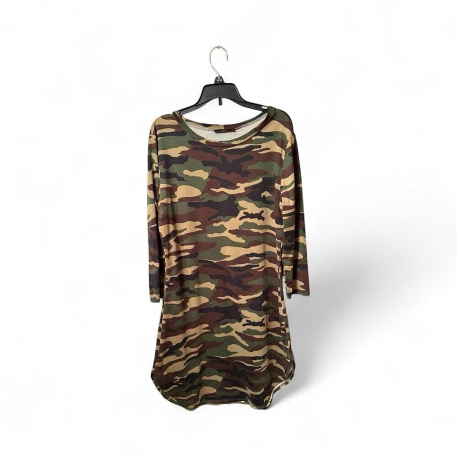 Camo Print Mini Dress - Thumbnail 2