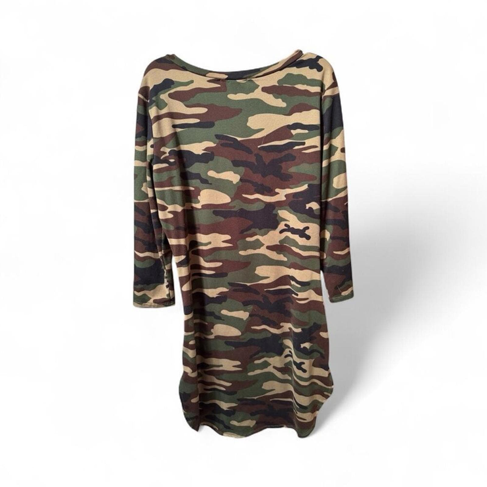 Camo Print Mini Dress - Thumbnail 3