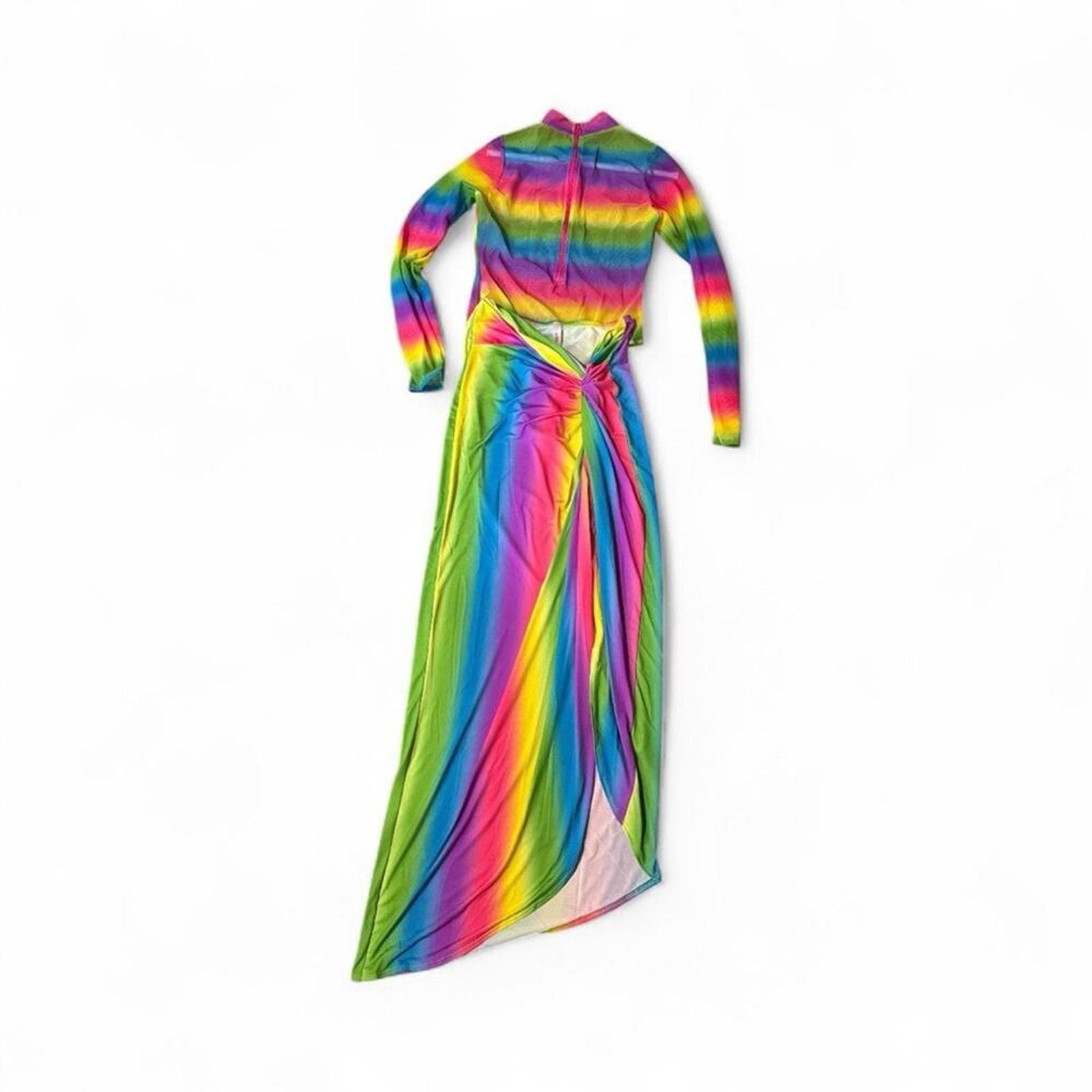 Rainbow body suit with skirt bottom - Thumbnail 2