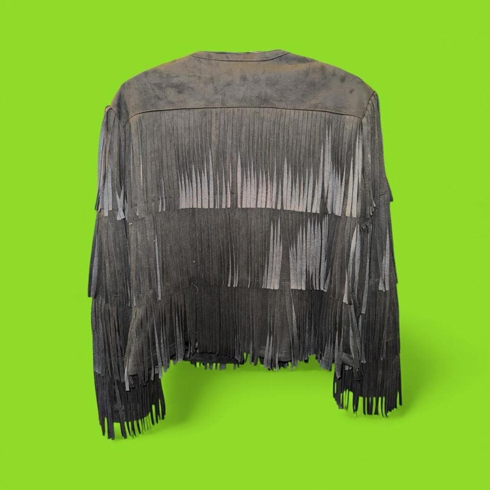 Serena Williams Black Fringe Women's Jacket - Thumbnail 3