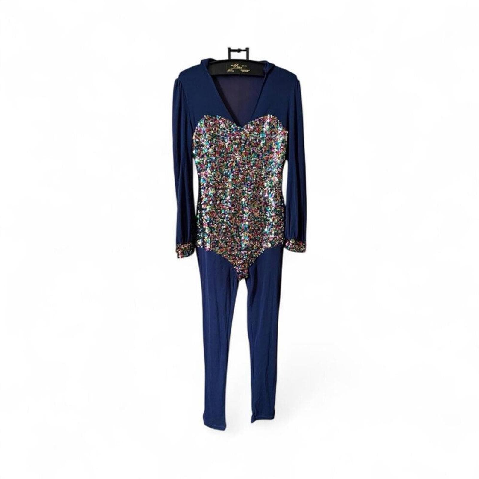 Elegant Multicolor Sequin Jumpsuit - Thumbnail 2