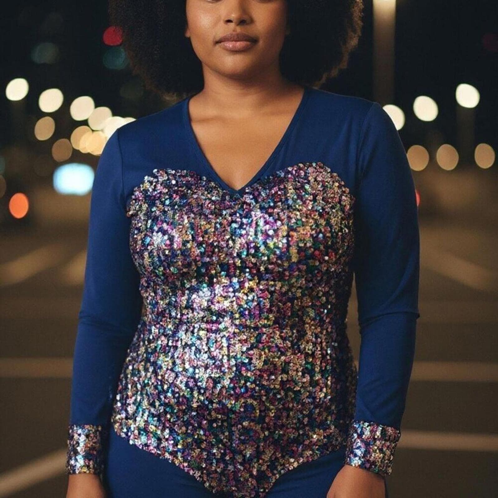 Elegant Multicolor Sequin Jumpsuit - Image 1