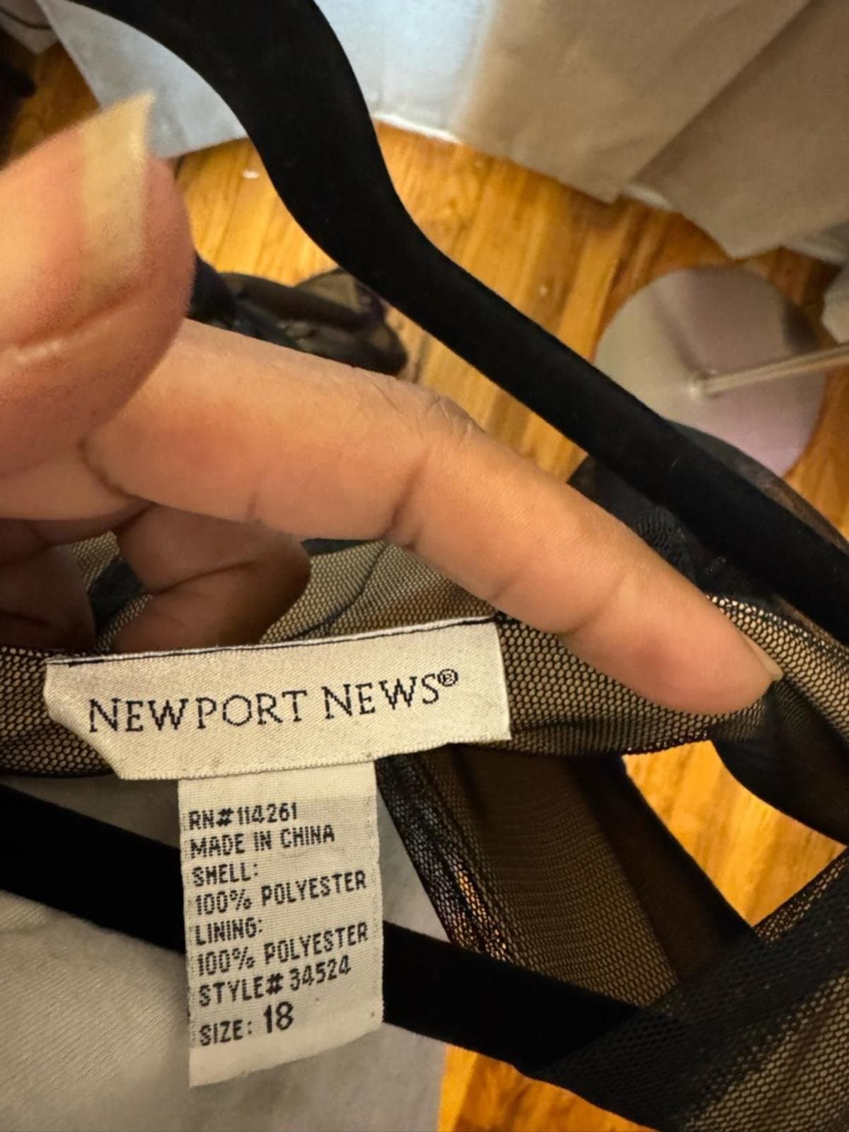 Newport News Black Mesh Overlay Taupe Midi Dress - Thumbnail 5