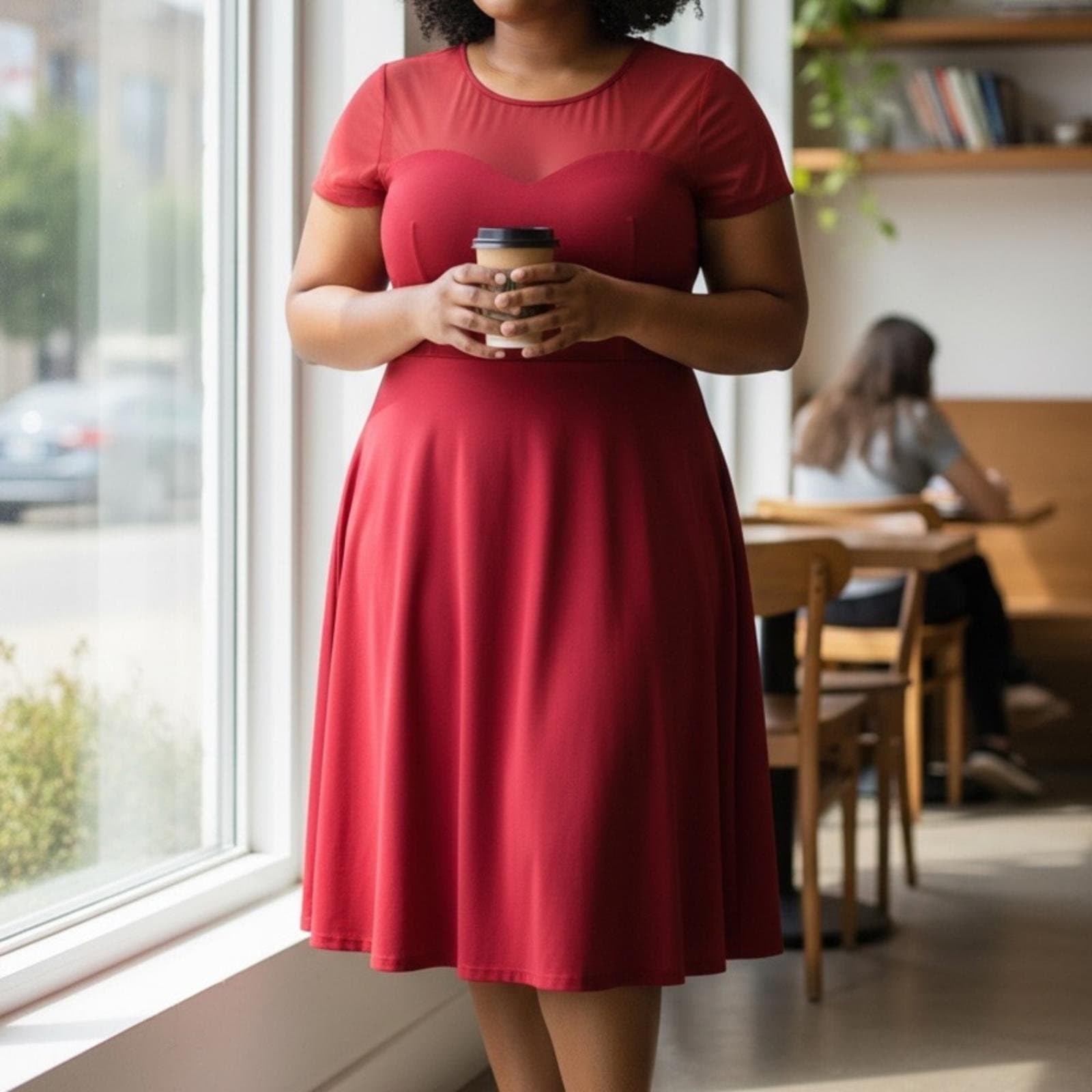 SHEIN Red Midi Dress - Image 1