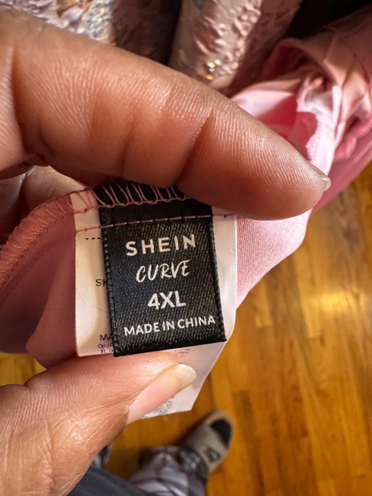 SHEIN Pink Floral Pleated Maxi Dress - Thumbnail 5