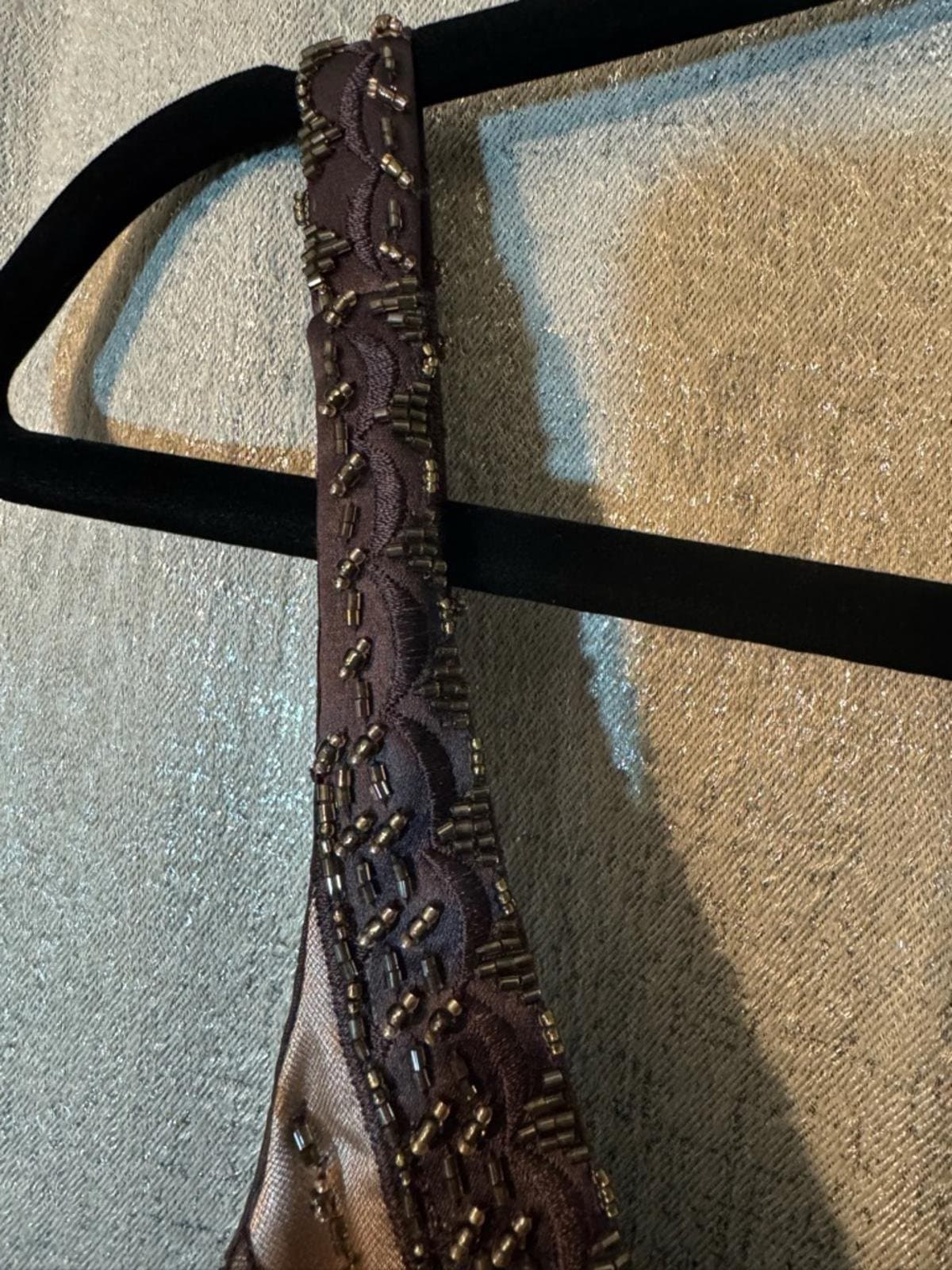 Montage by Mon Cheri Beaded Dark Brown Evening Gown - Thumbnail 7