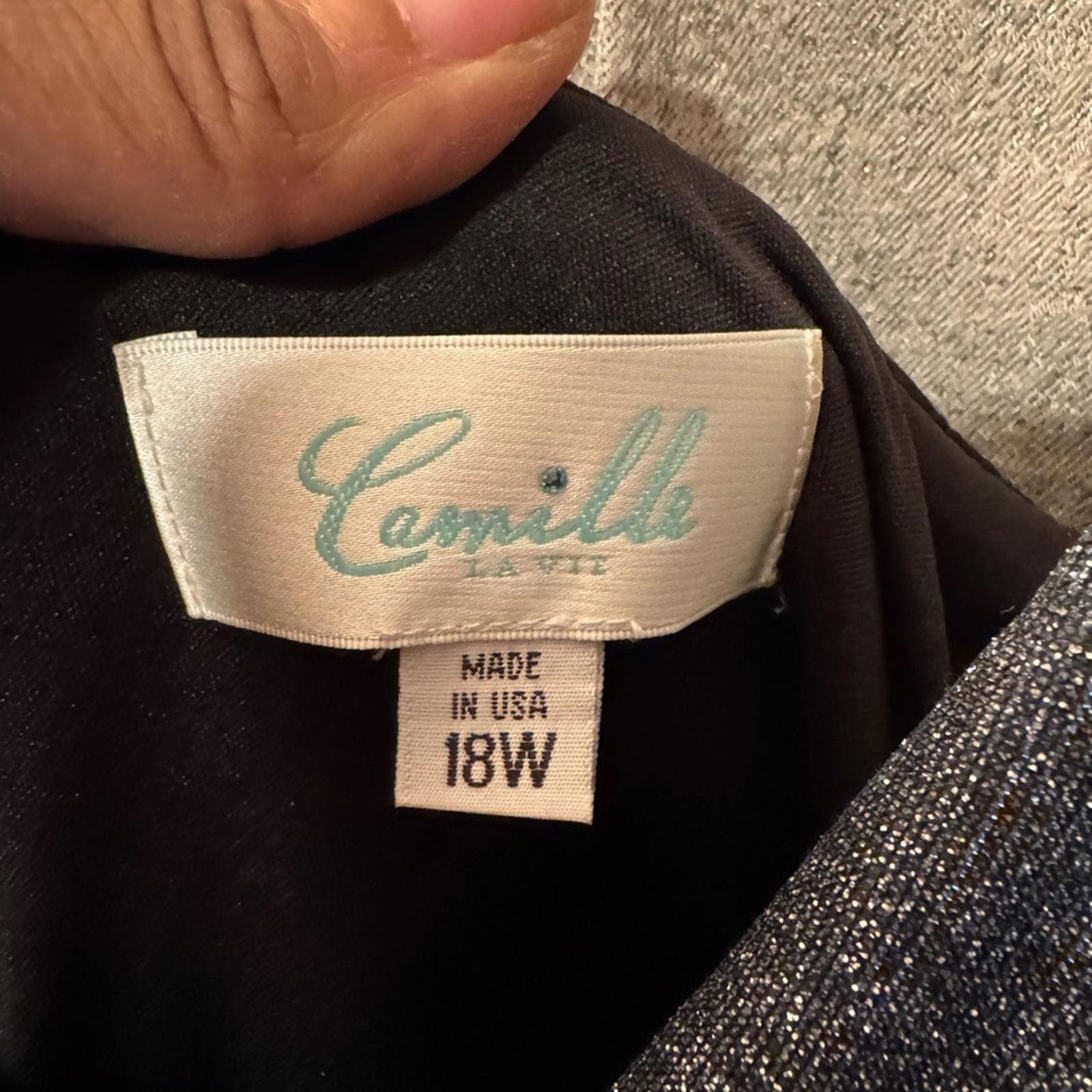 Camille La Vie Shimmery Slate Blue A-Line Dress - Thumbnail 4