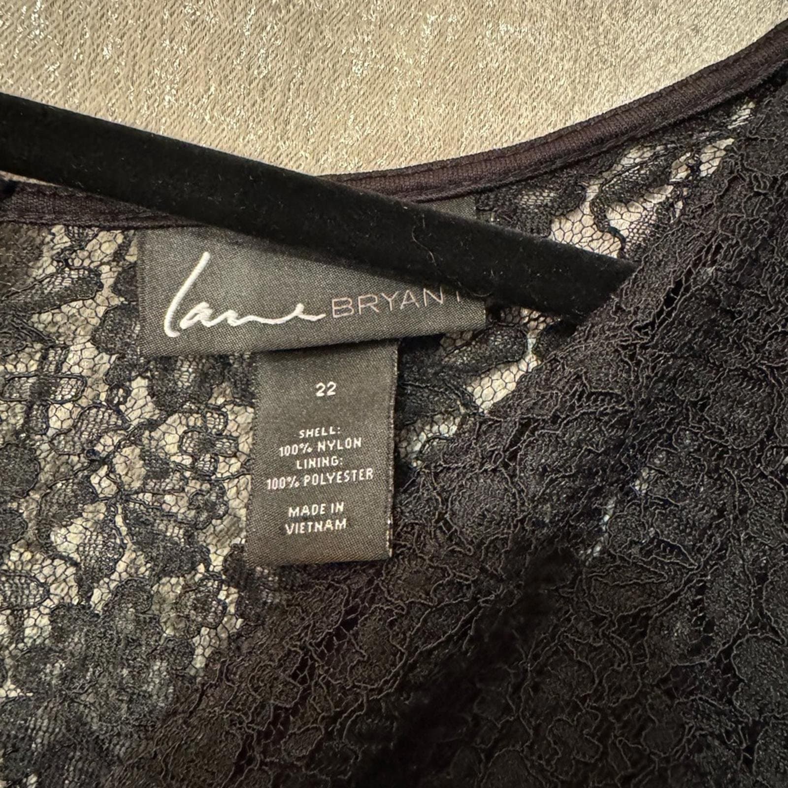 Lane Bryant Elegant Black Lace Dress - Thumbnail 3