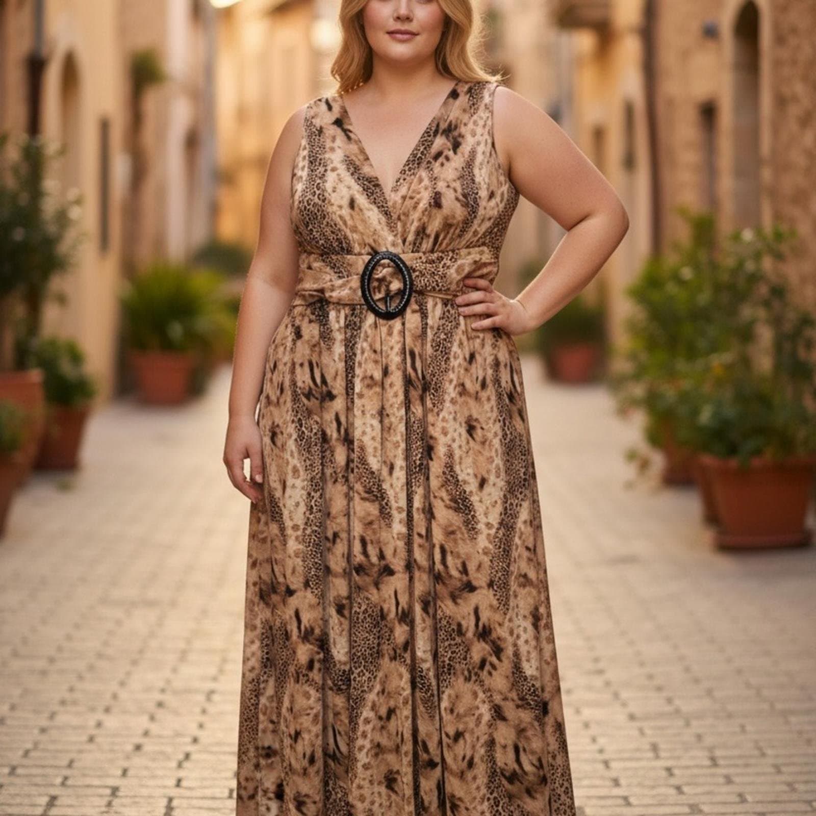 Star Vixen Animal Print Maxi Dress - Image 1