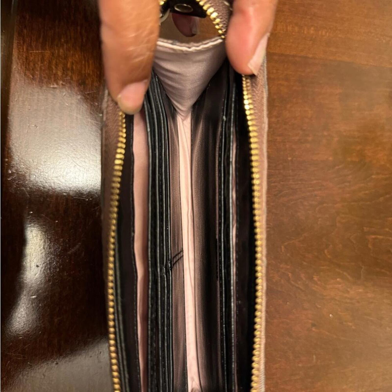 Coach Signature Canvas Wallet With Brown Leather Trim - Thumbnail 3