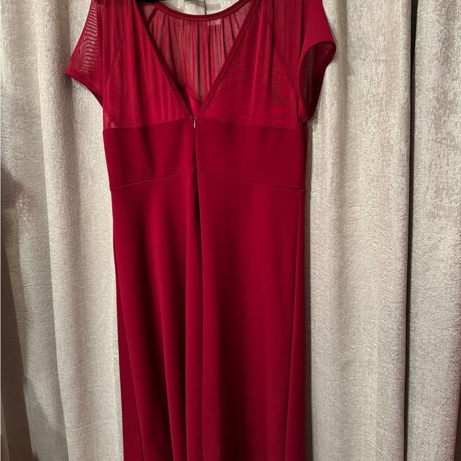 SHEIN Red Midi Dress - Thumbnail 3