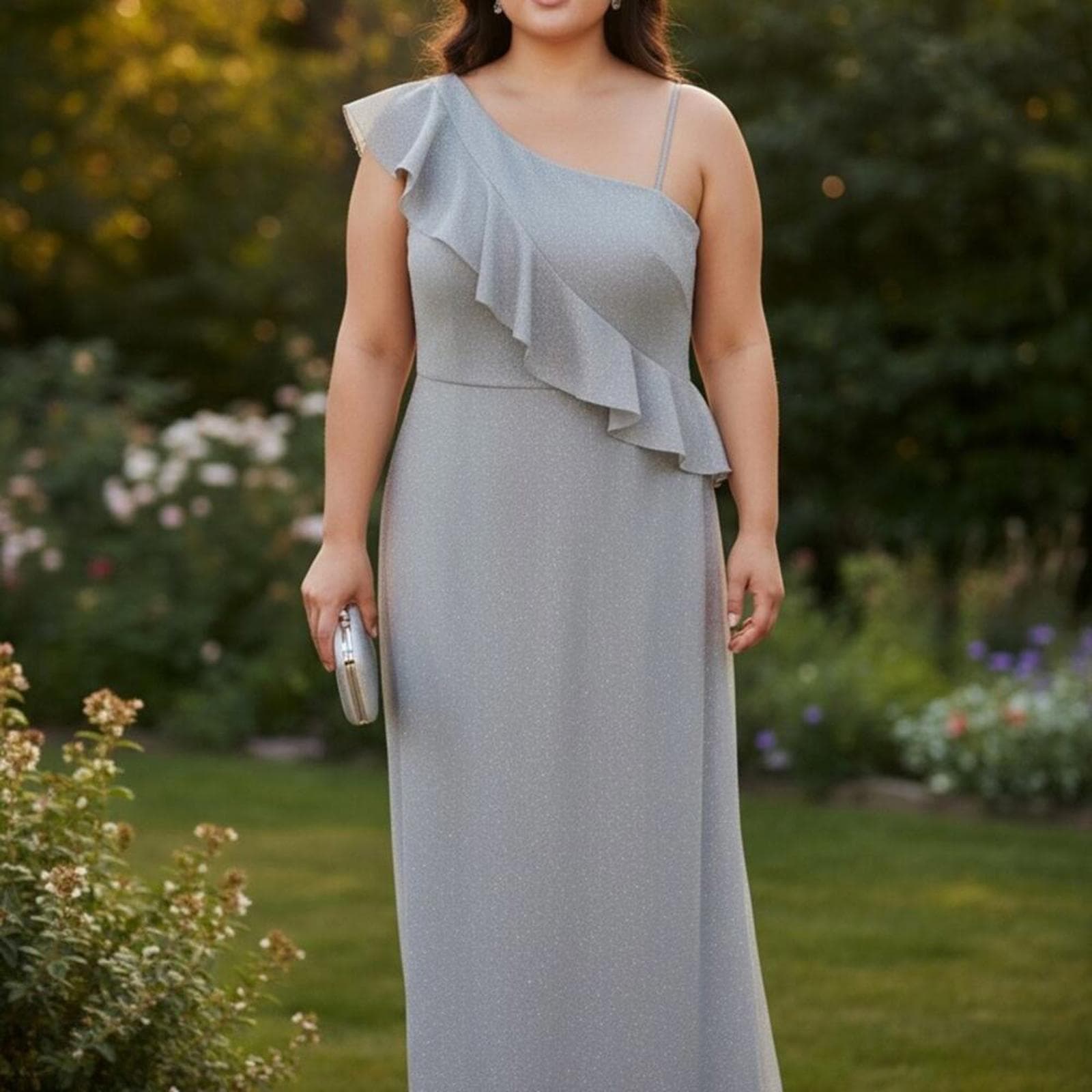 Jessica Howard One-Shoulder light blue Dress - Image 1