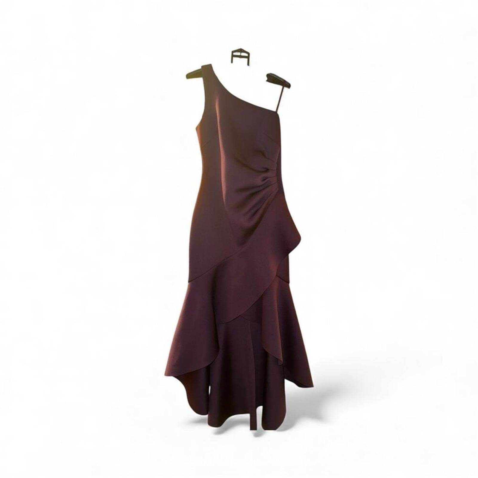 Eliza J One-Shoulder Dress in Deep Purple - Thumbnail 2