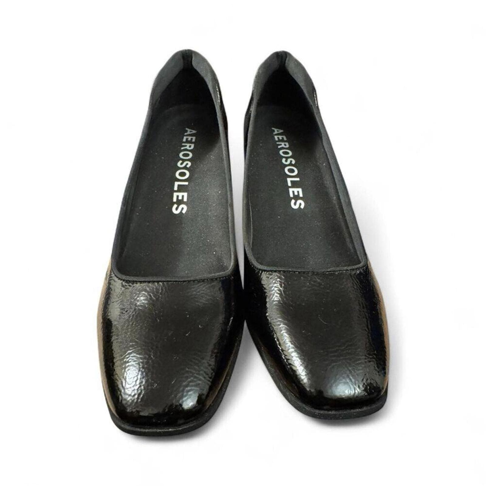 AEROSOLES Shiny Black Women's Loafers - Image 1