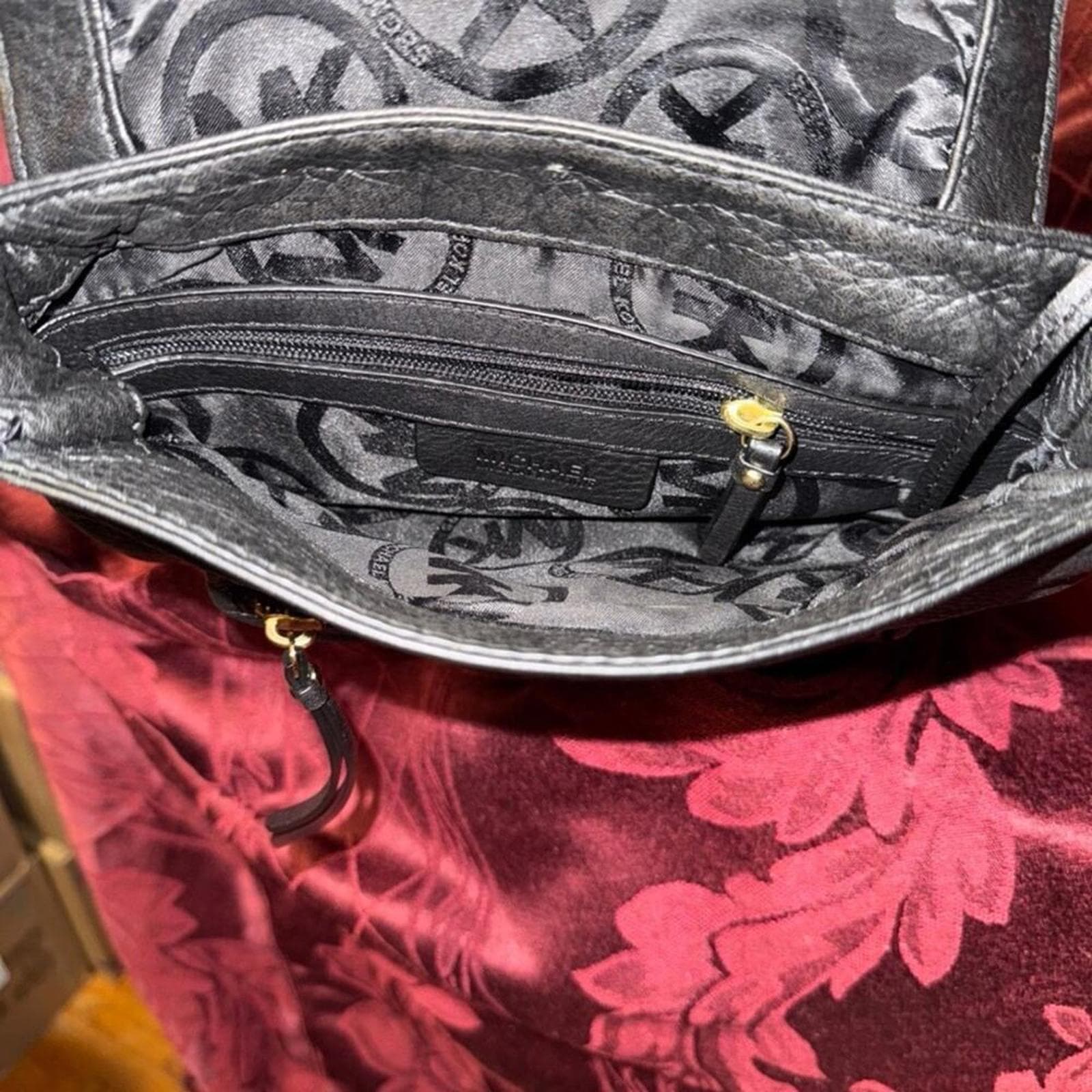 Michael Kors Y2K Black Pebble Leather Slouch Messenger Crossbody Handbag - Thumbnail 4