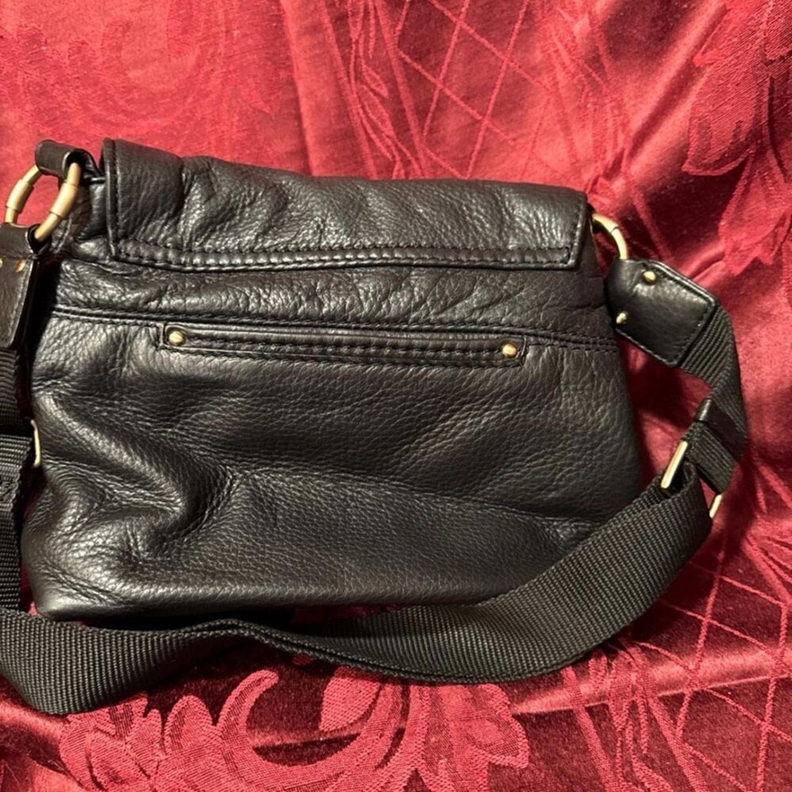 Michael Kors Y2K Black Pebble Leather Slouch Messenger Crossbody Handbag - Thumbnail 2