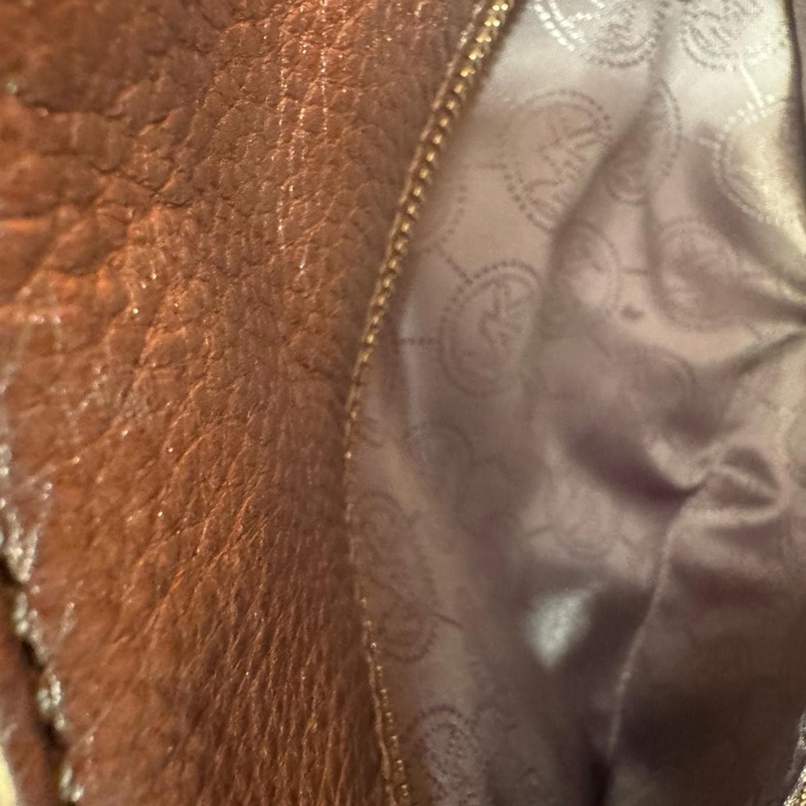 Michael Kors Womens 'Charm Tassel' Casual Leather Shoulder Bag Metallic - Thumbnail 9