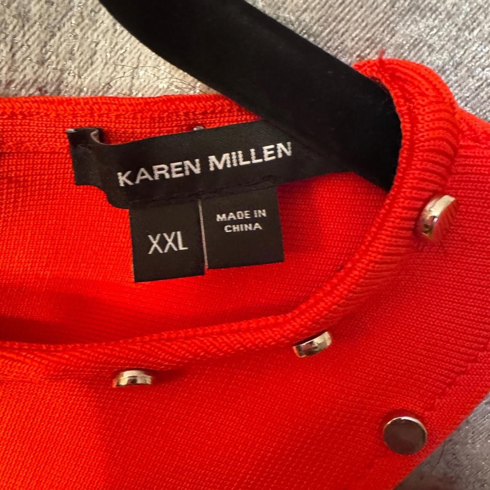 Studded Cut Out Bandage Knit Pencil Dress - Thumbnail 3