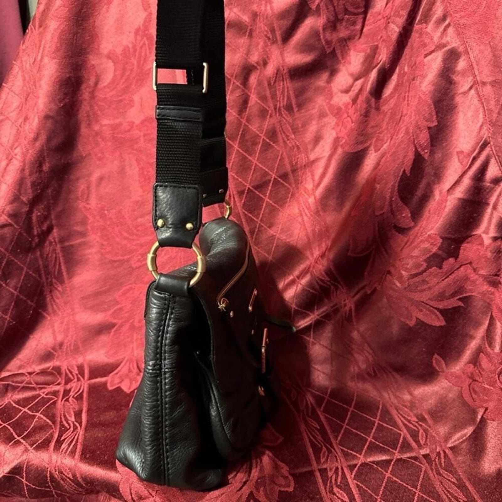 Michael Kors Y2K Black Pebble Leather Slouch Messenger Crossbody Handbag - Thumbnail 5