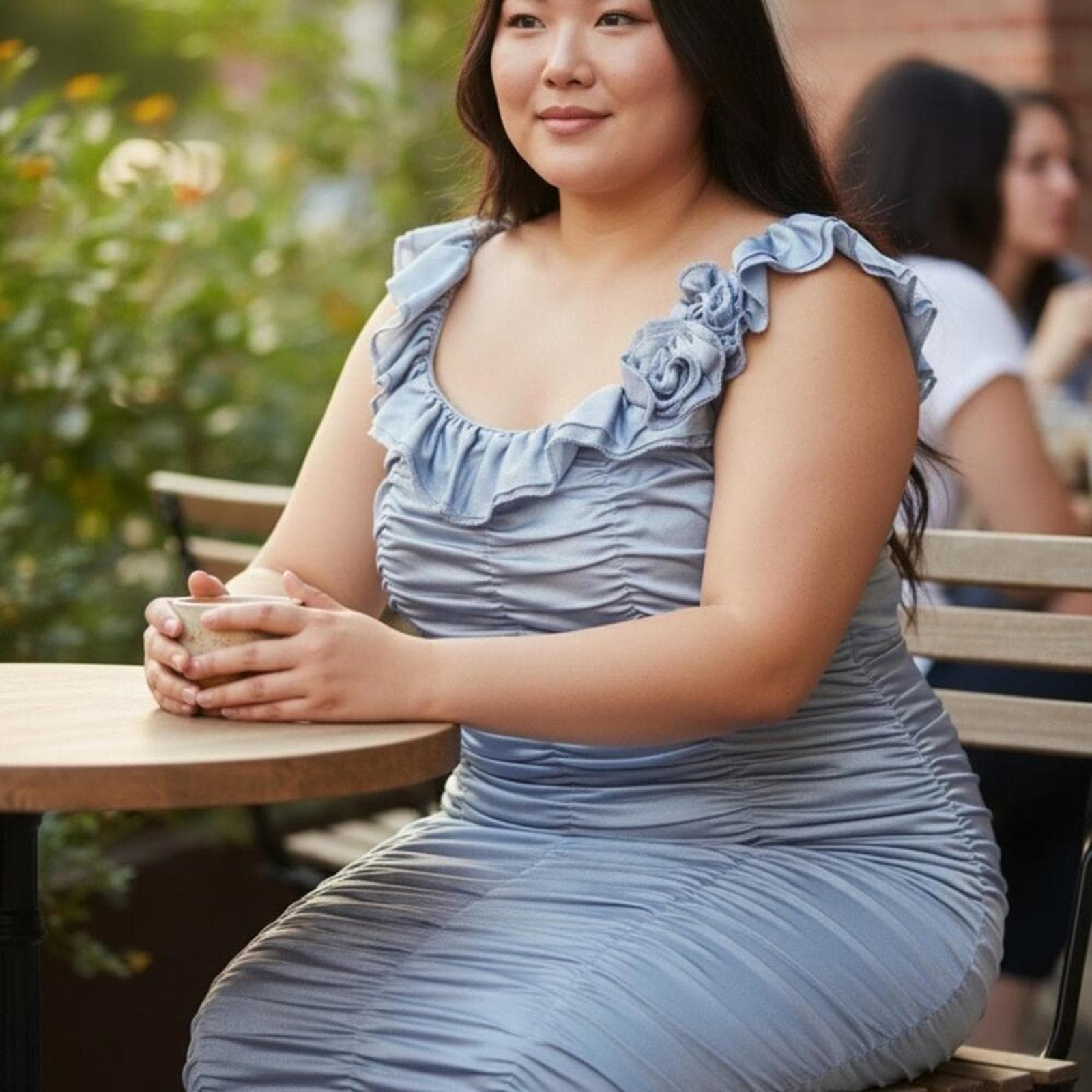 Adrianna Papell ruched dress - Image 1