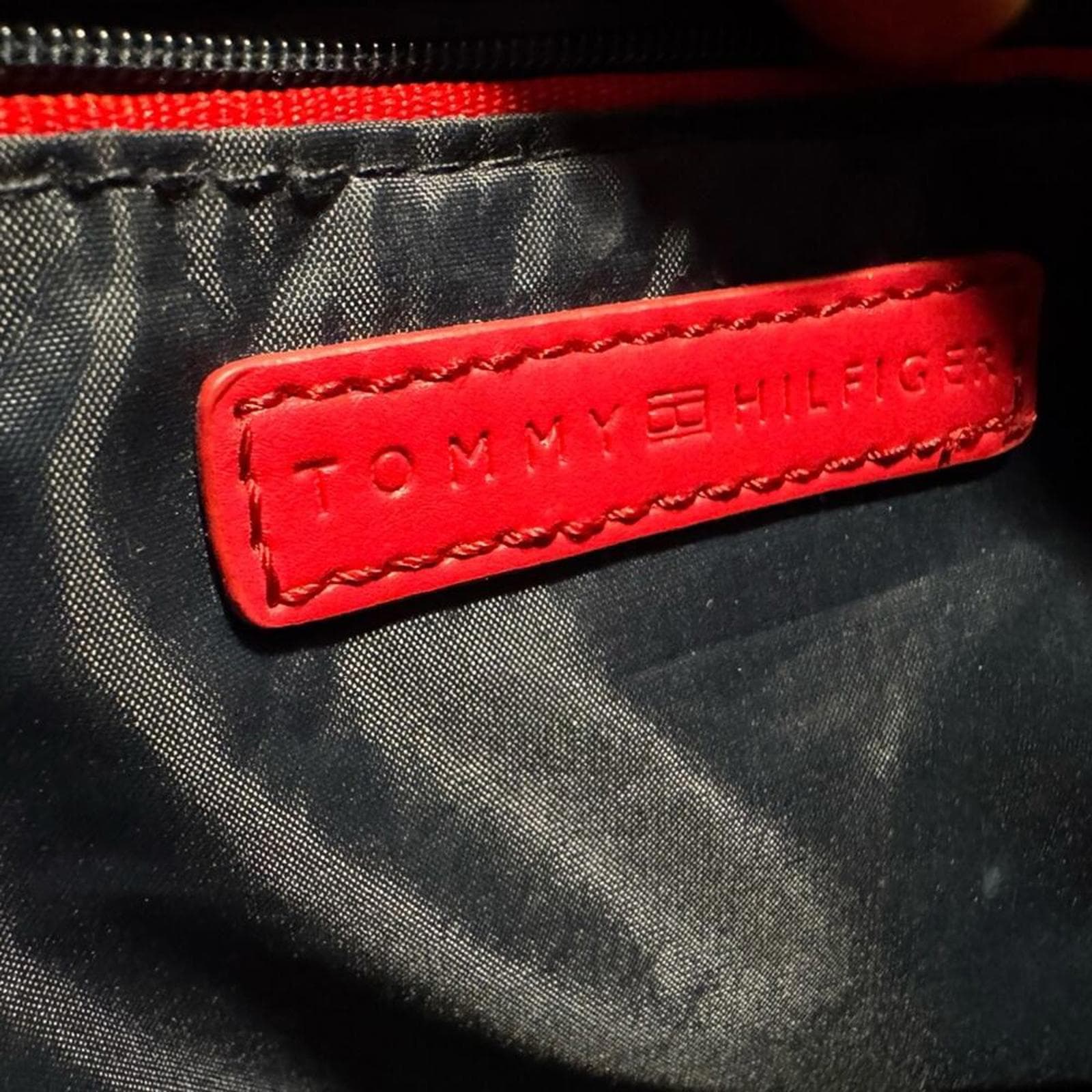 Tommy Hilfiger Navy and White Geometric Tote - Thumbnail 6