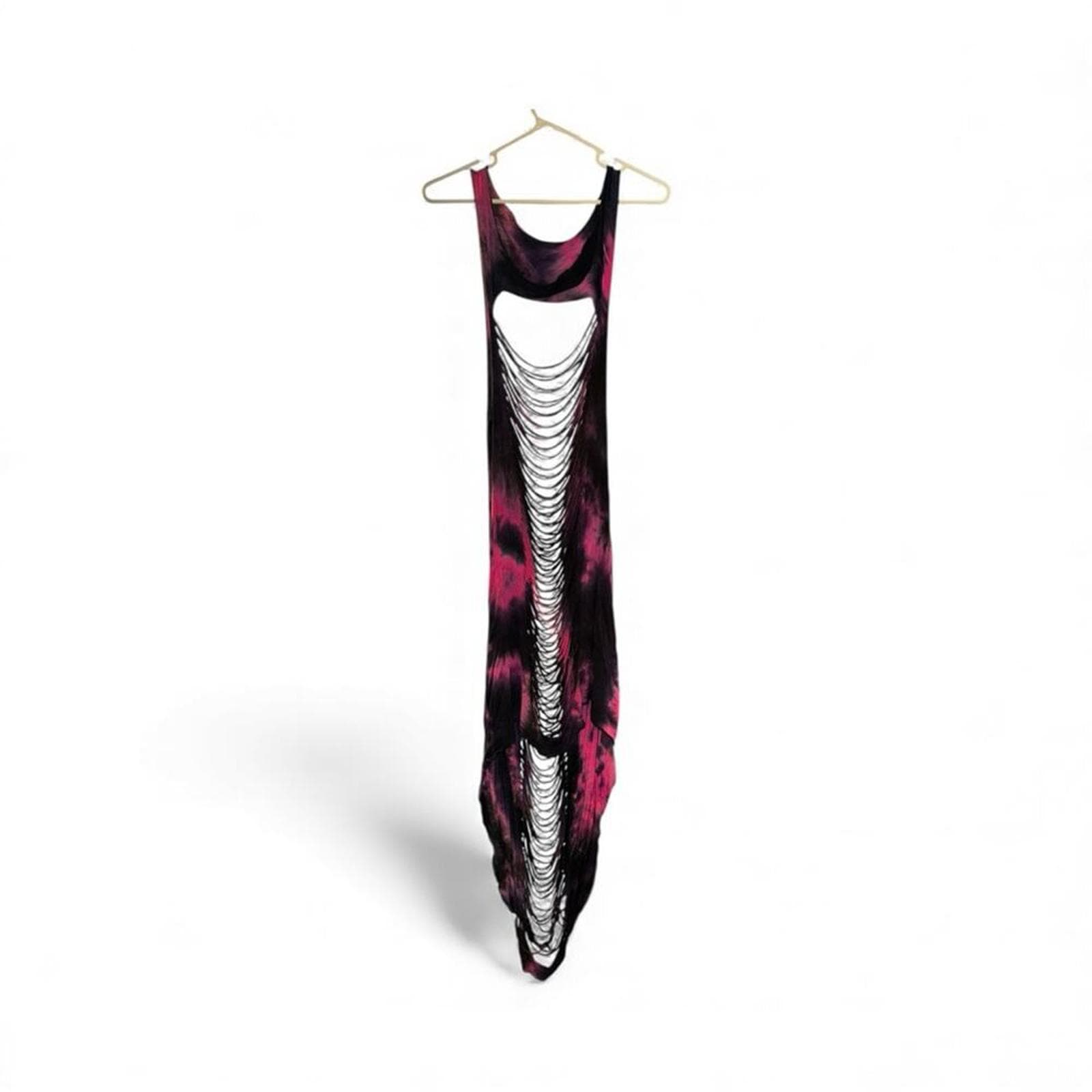 Elegant Pink and Black Maxi Dress - Image 1