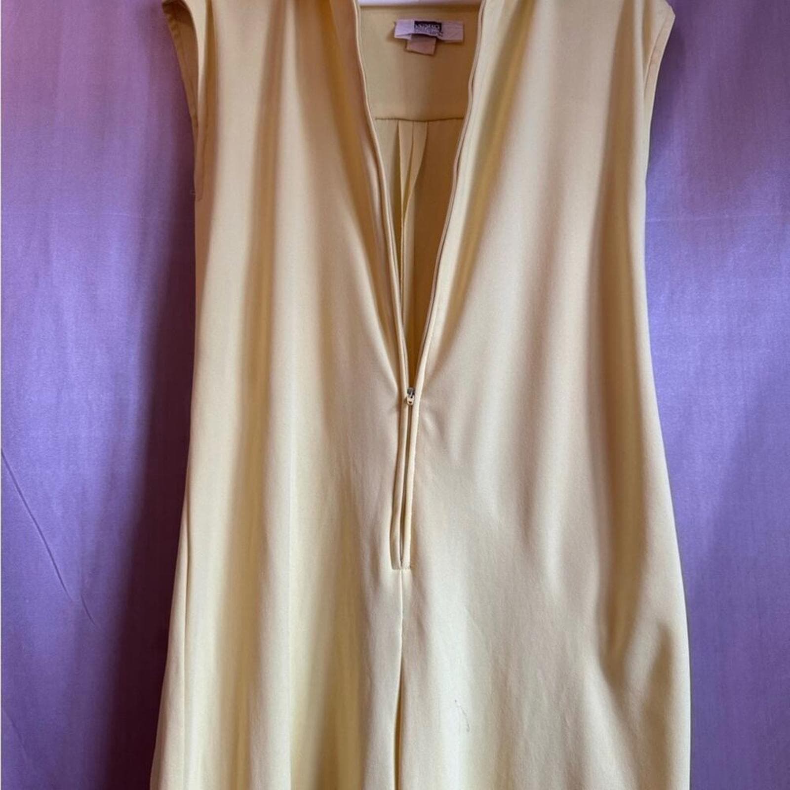 Vintage Womens Plus Size 70s Yellow Jumpsuit - Thumbnail 5