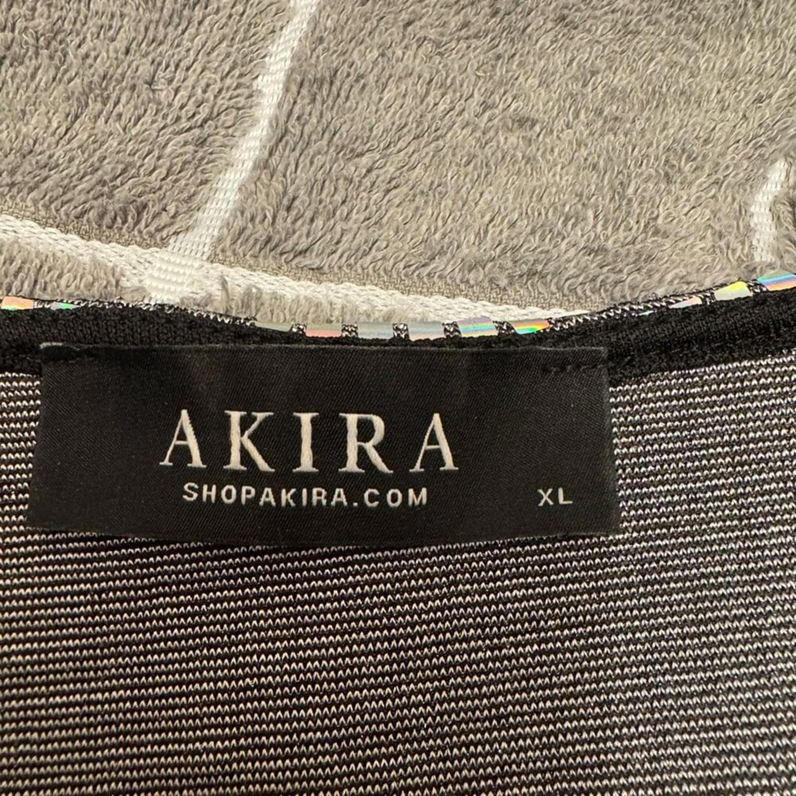 AKIRA Shimmering Silver Long Sleeve Dress - Thumbnail 4