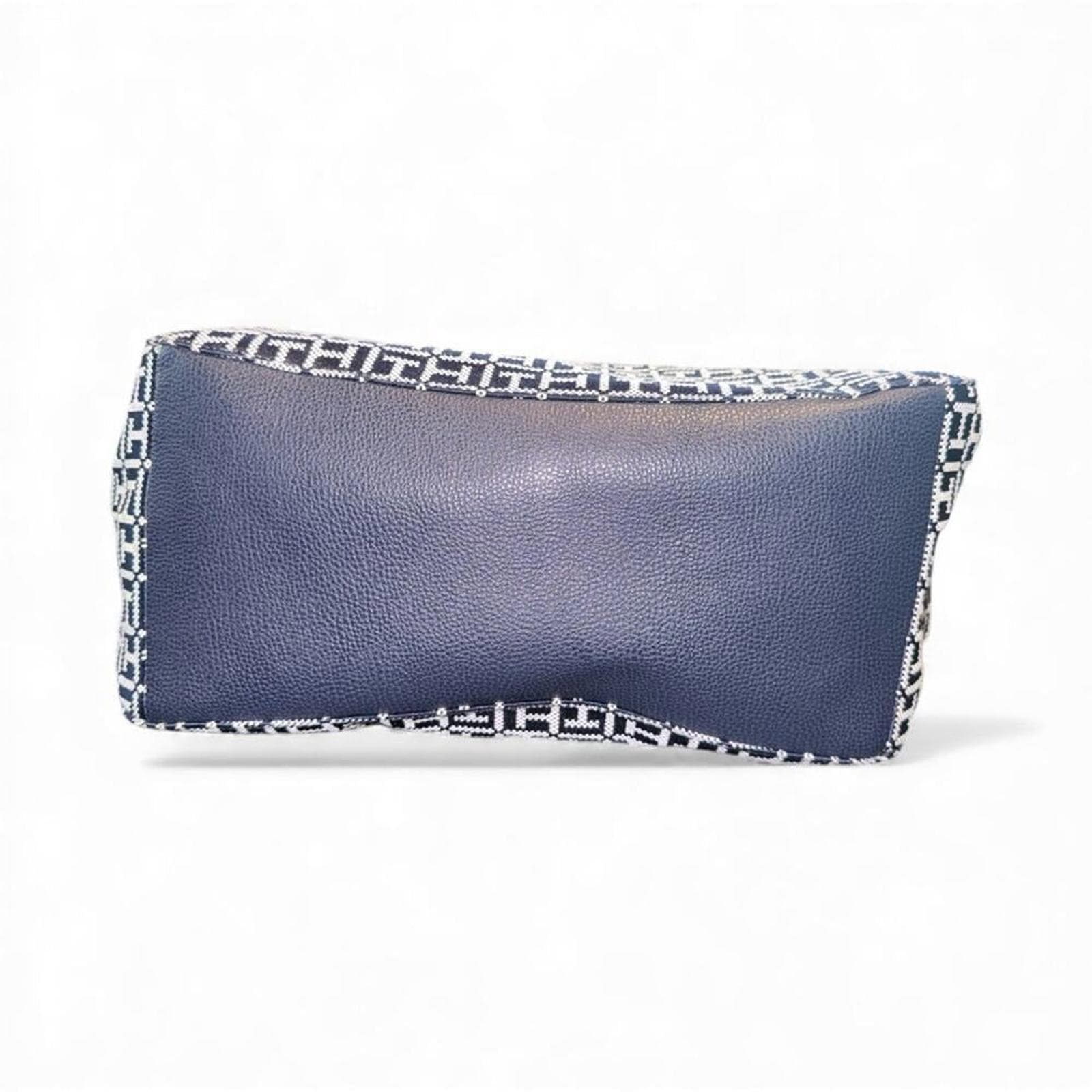 Tommy Hilfiger Navy and White Geometric Tote - Thumbnail 3