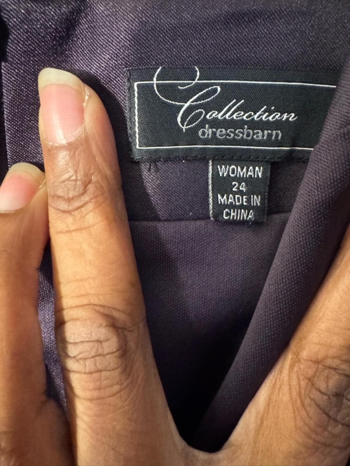 dressbarn Plum Satin Wrap-Front Midi Dress - Thumbnail 3