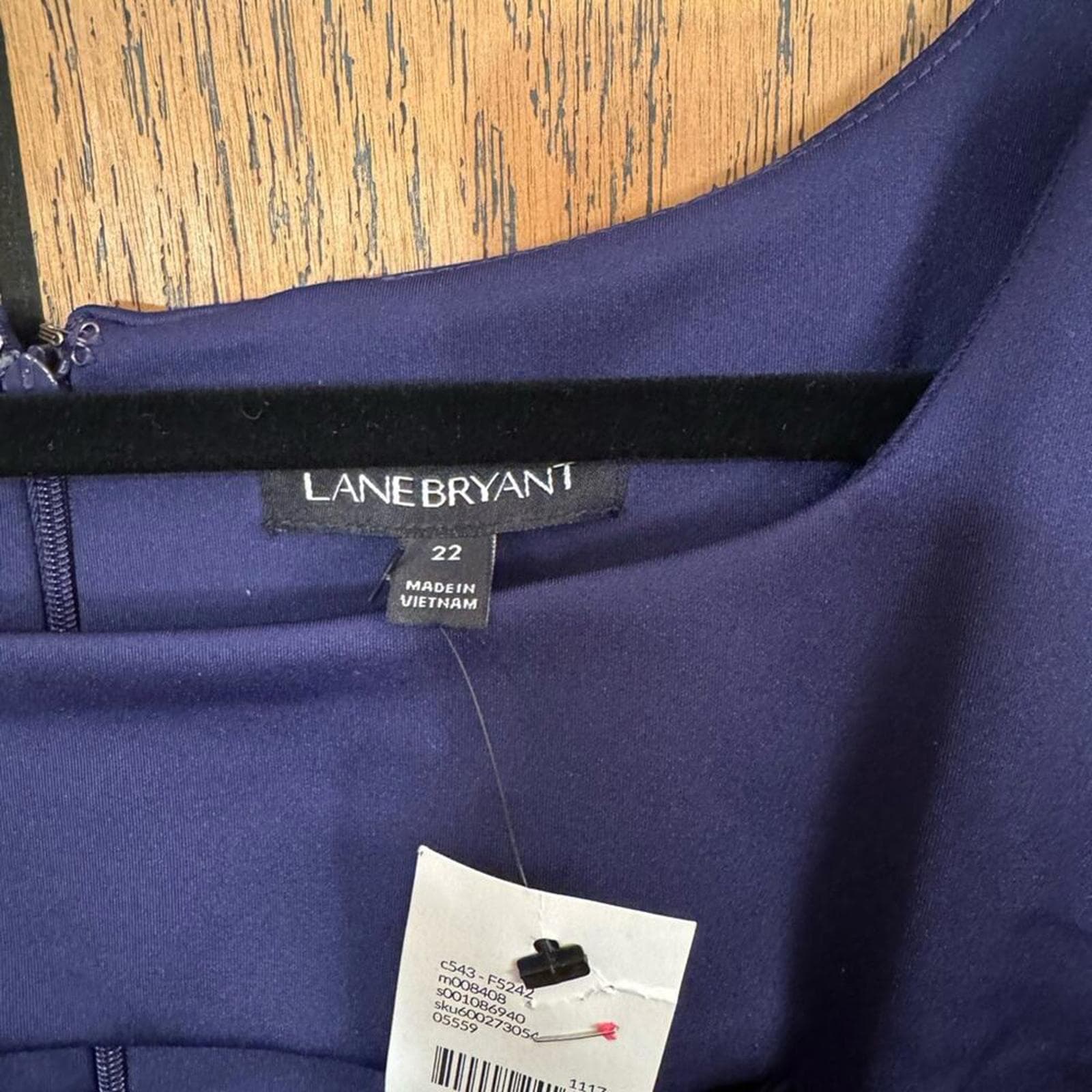 Lane Bryant Navy Cap Sleeve Midi Dress - Thumbnail 4