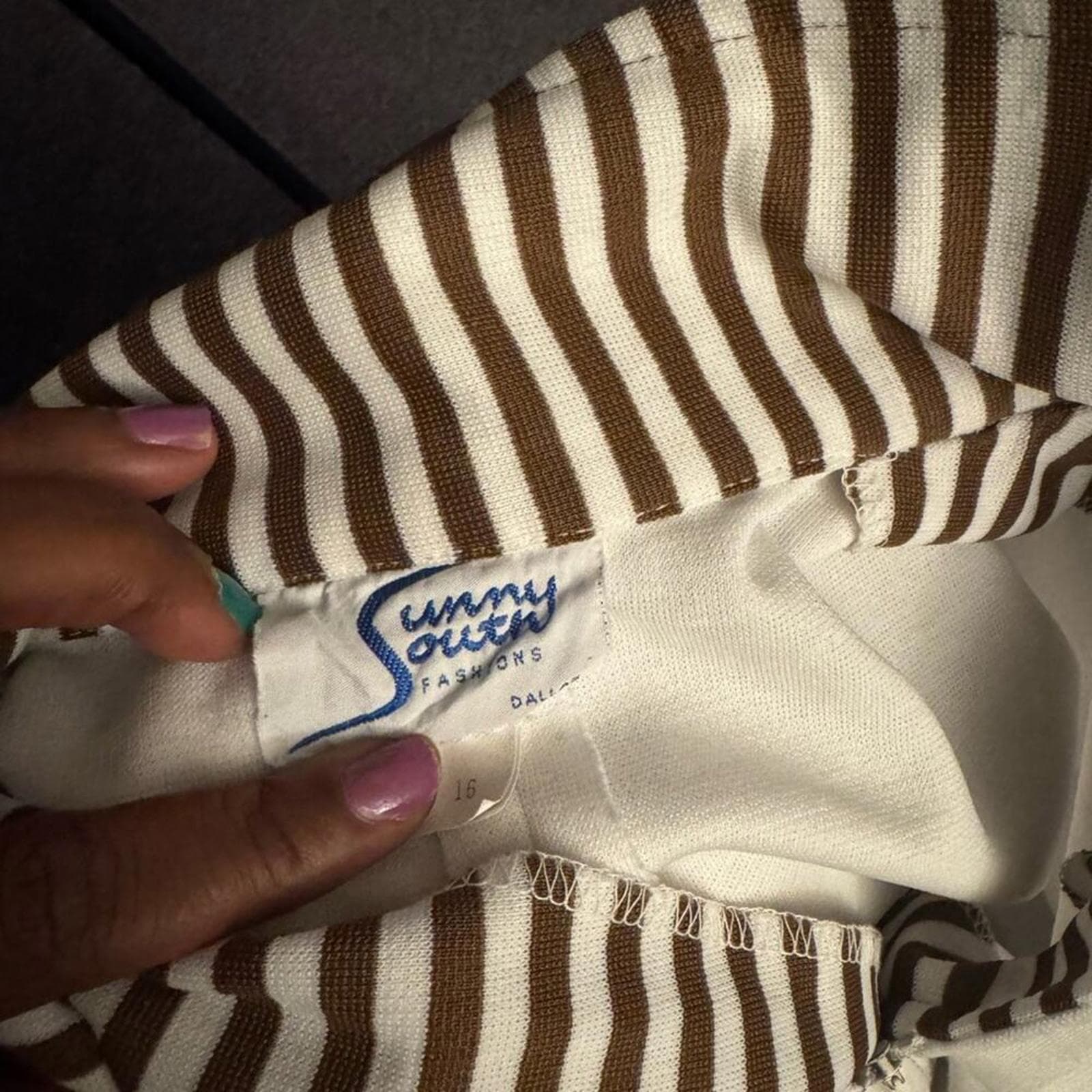 Vintage Cream Sleeveless Jumpsuit with Striped Collar - Thumbnail 4