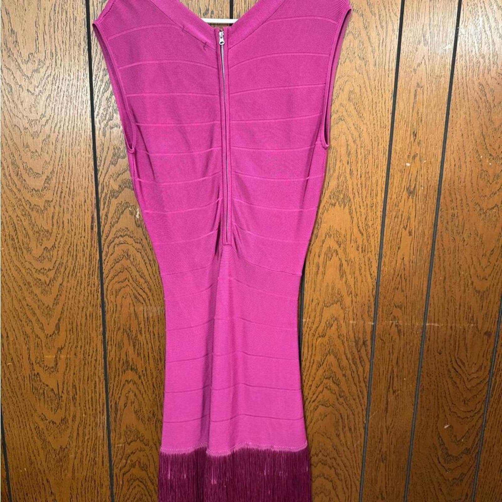 Venus bandage fringe dress - Thumbnail 3