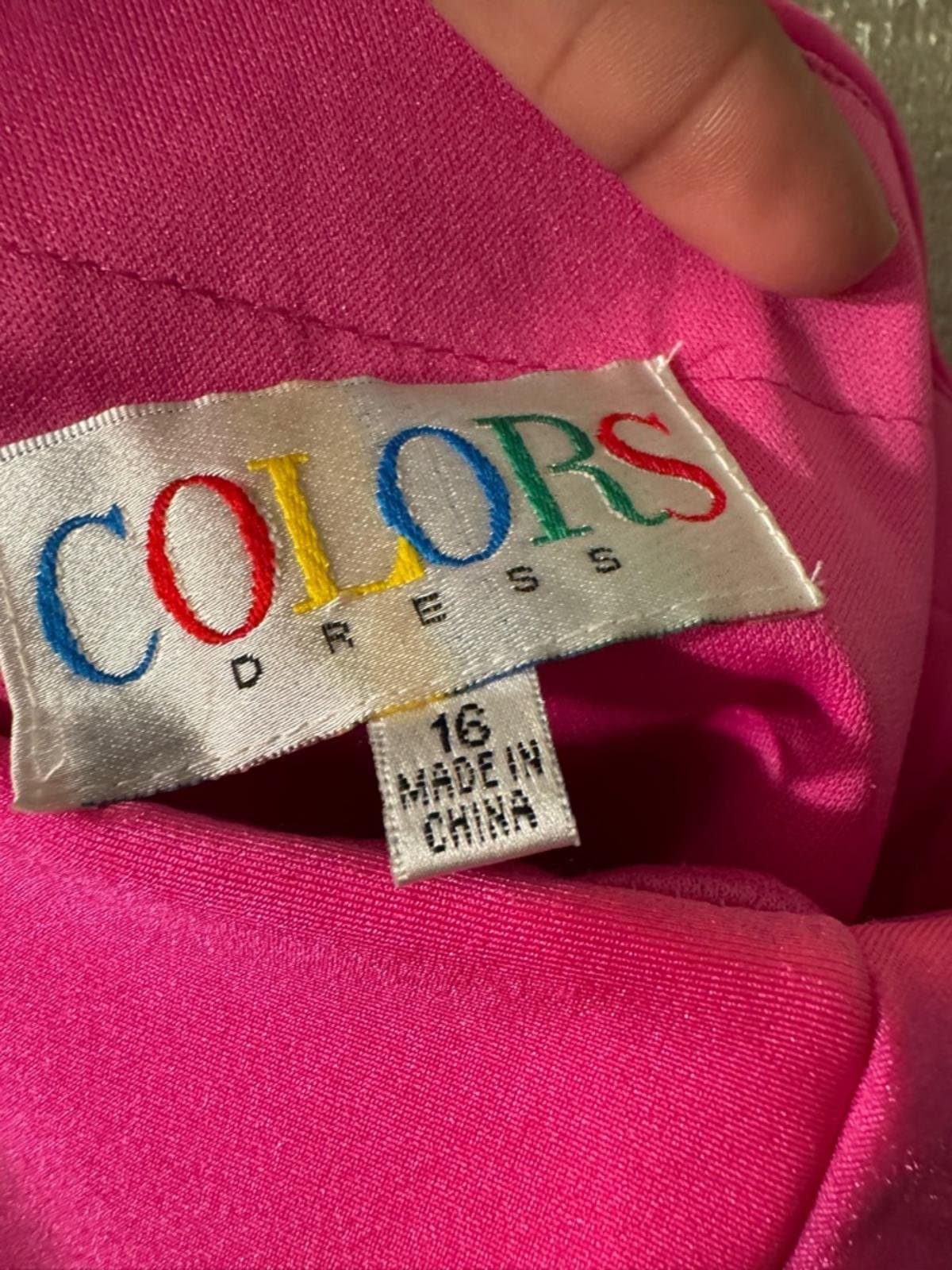 One-Shoulder Bright Pink Maxi Skirt with Side Slit - Thumbnail 8