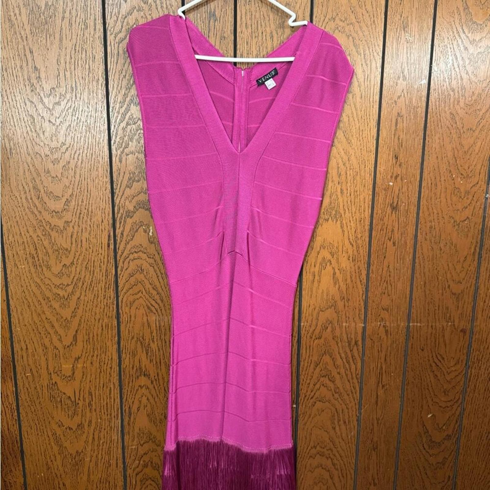 Venus bandage fringe dress - Thumbnail 2