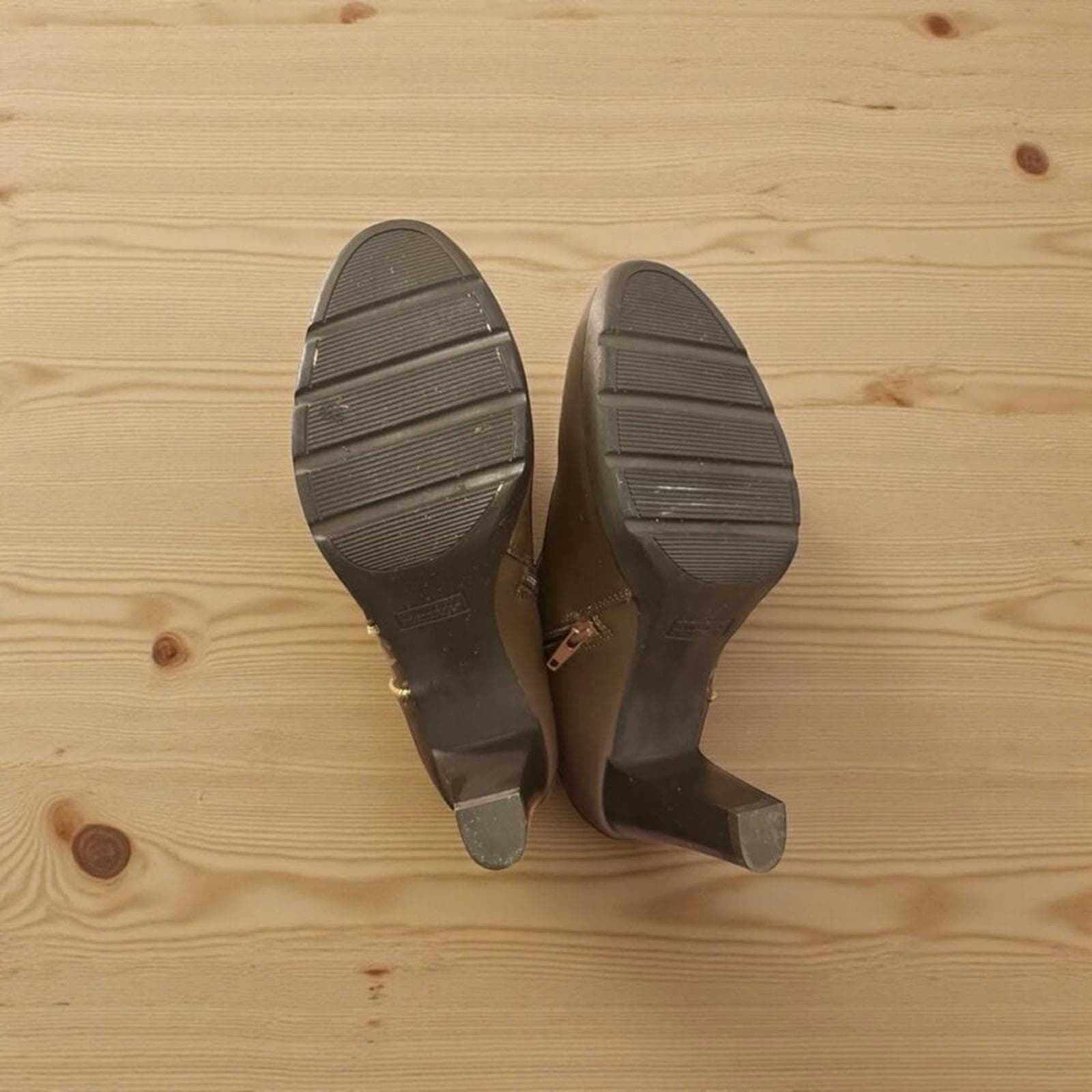 London Fog Brown Ankle Heeled Boots - Thumbnail 5